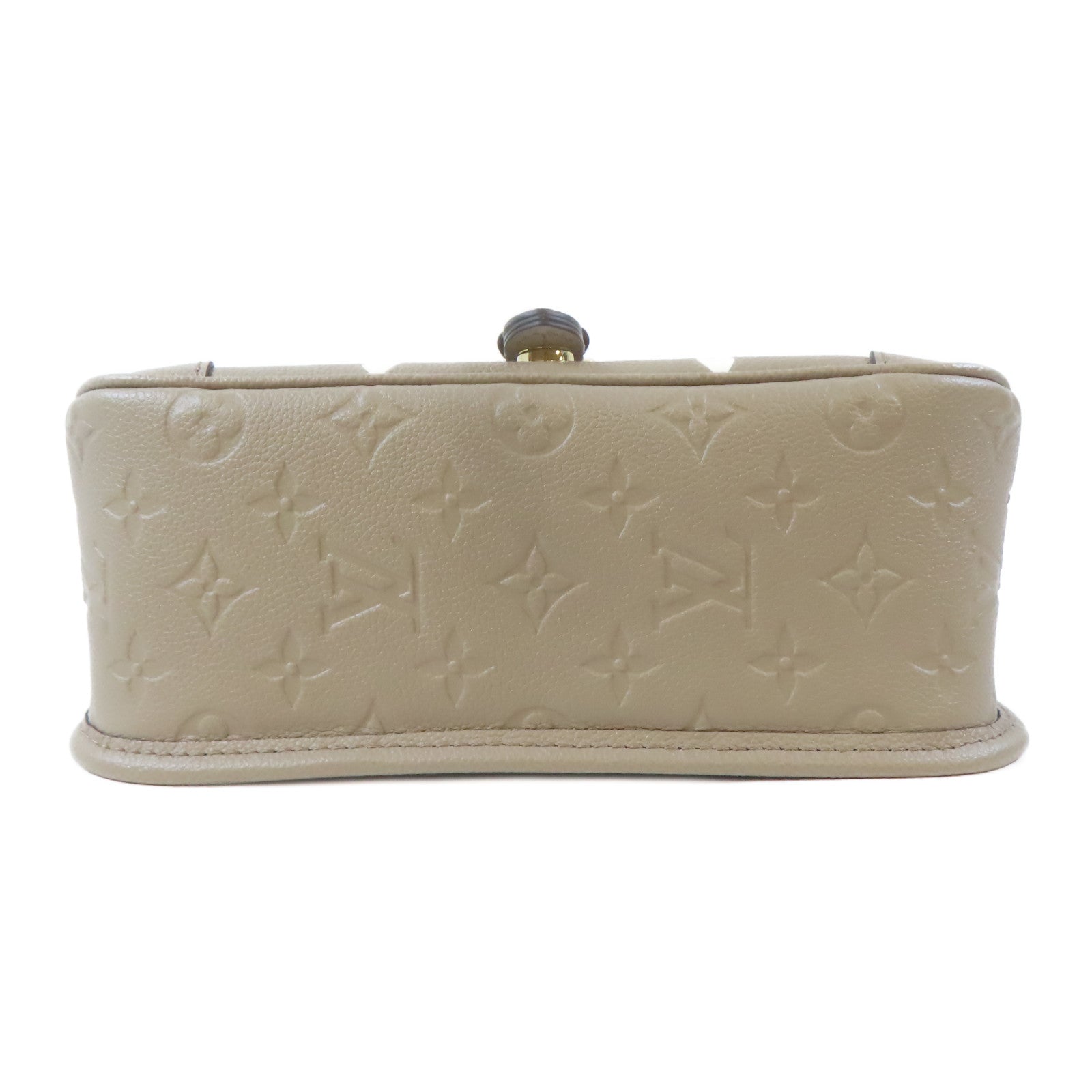 LOUIS VUITTON Monogram Empreinte Diane金扣手挽肩背兩用袋米色