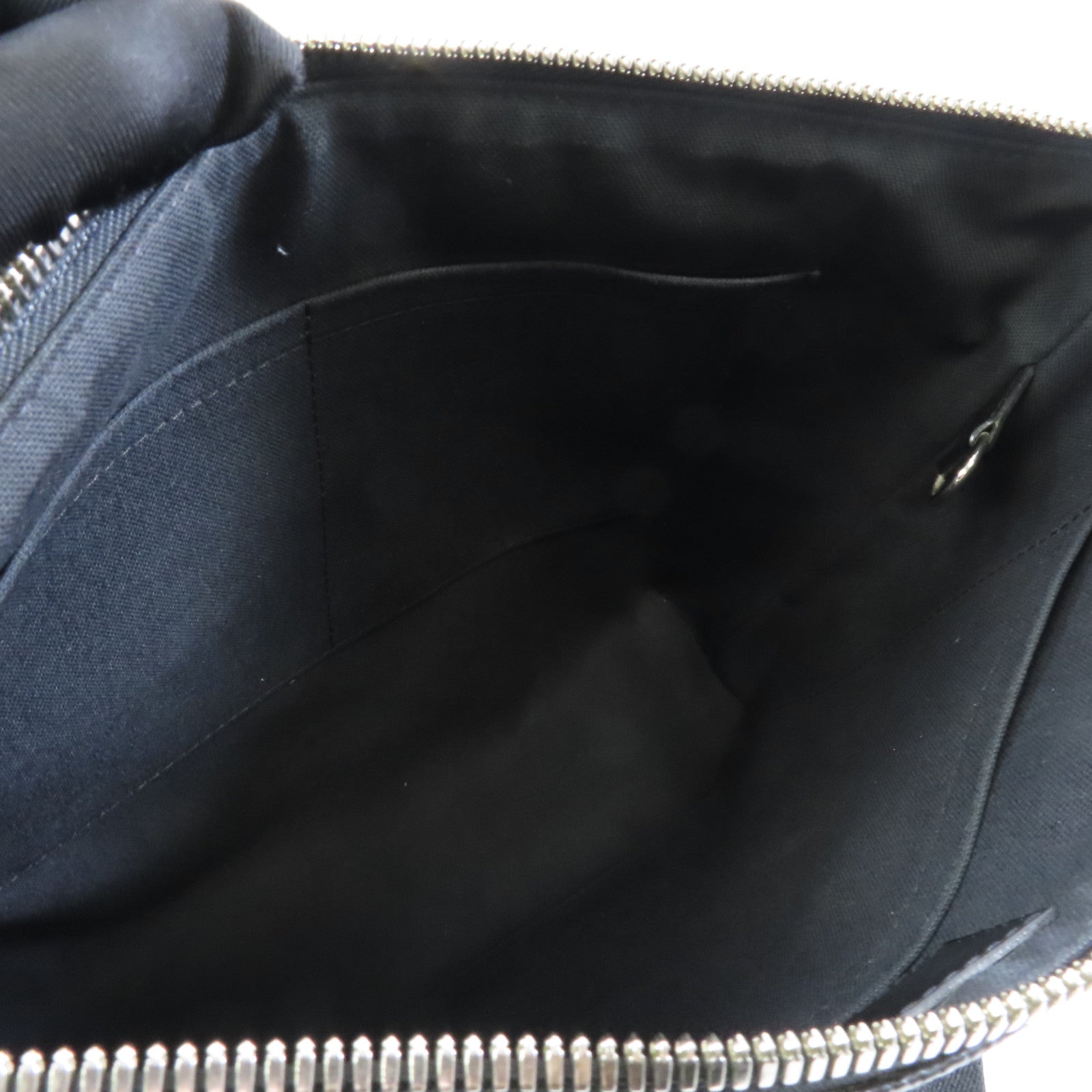 LOUIS VUITTON Damier Graphite Mick MM銀扣肩背袋黑色