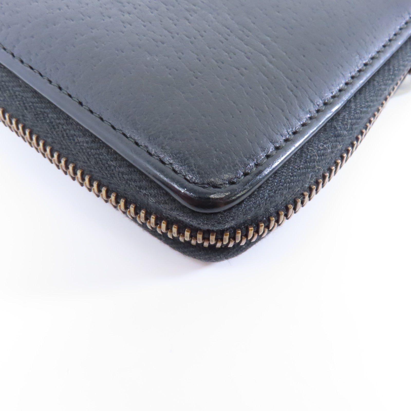 GUCCI 牛皮皮革Zipped Long Wallet金扣長錢包黑色