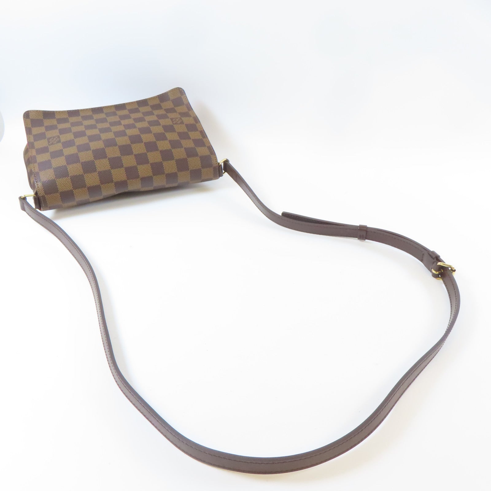 LOUIS VUITTON 【激減優惠】Damier Musette Tango金扣肩背袋啡色