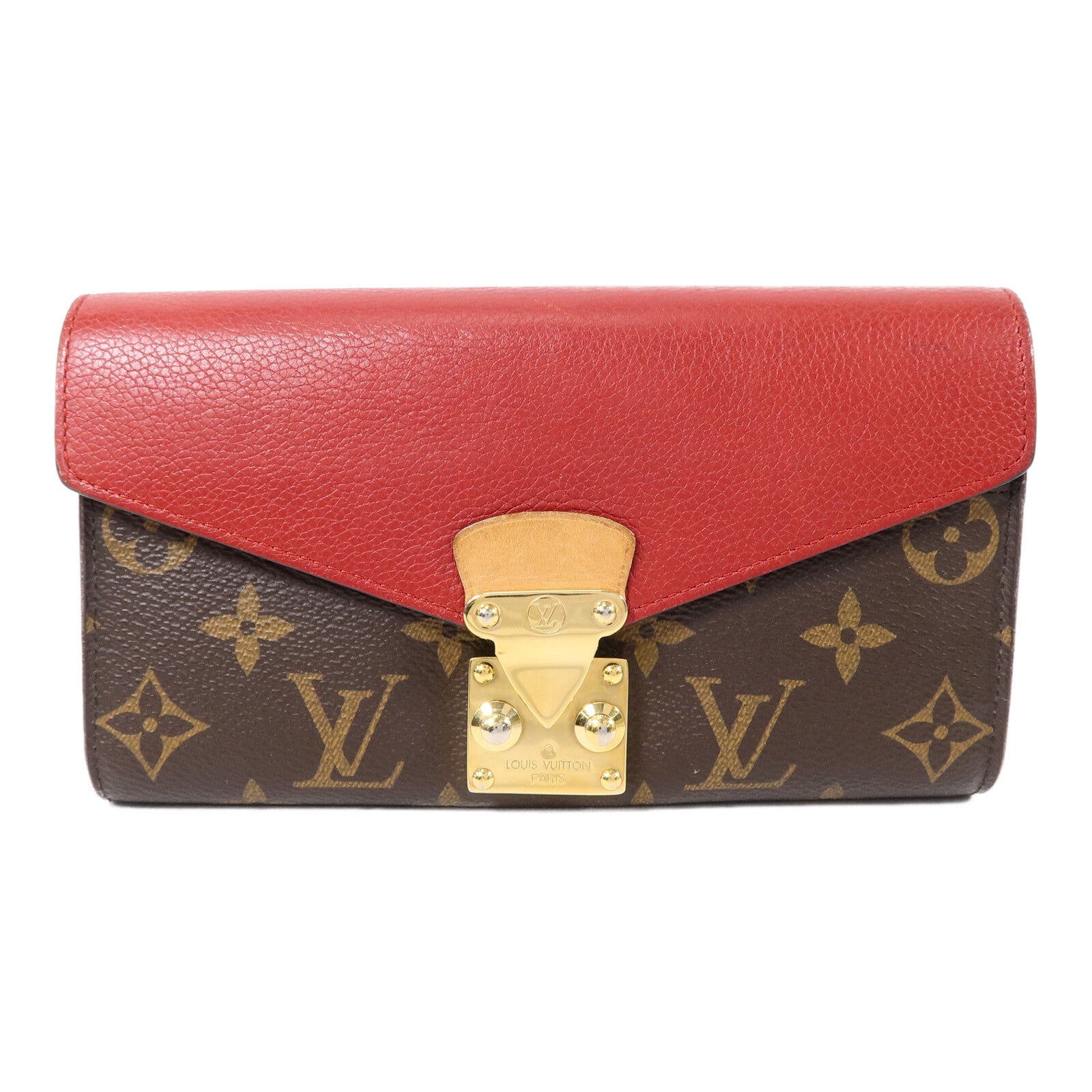 LOUIS VUITTON Monogram Portefeuille Pallas Long Wallet金扣長錢包