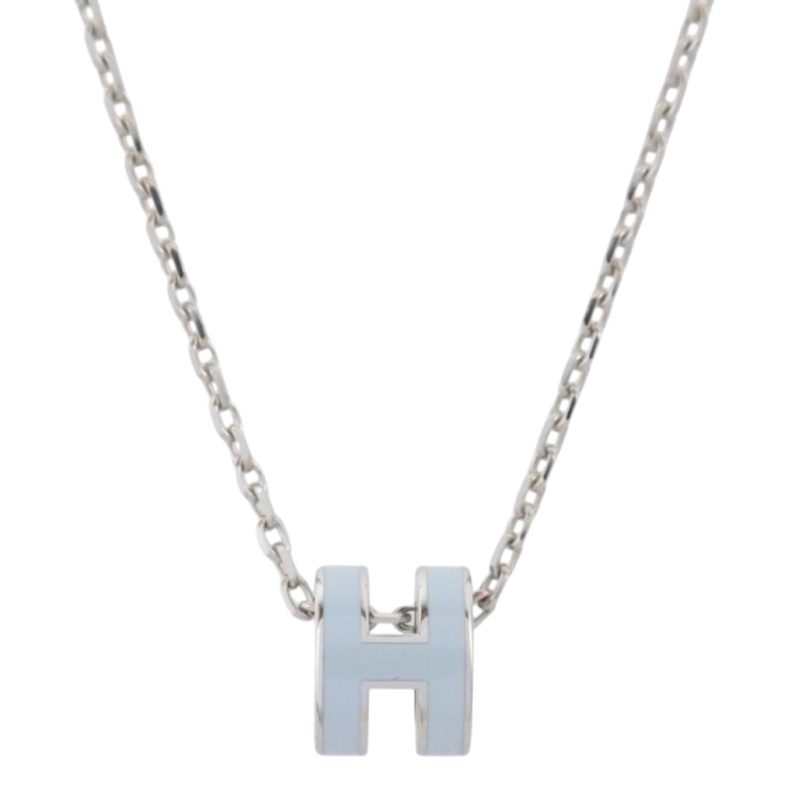 HERMES 金屬/琺瑯Mini Pop H Necklace項鏈