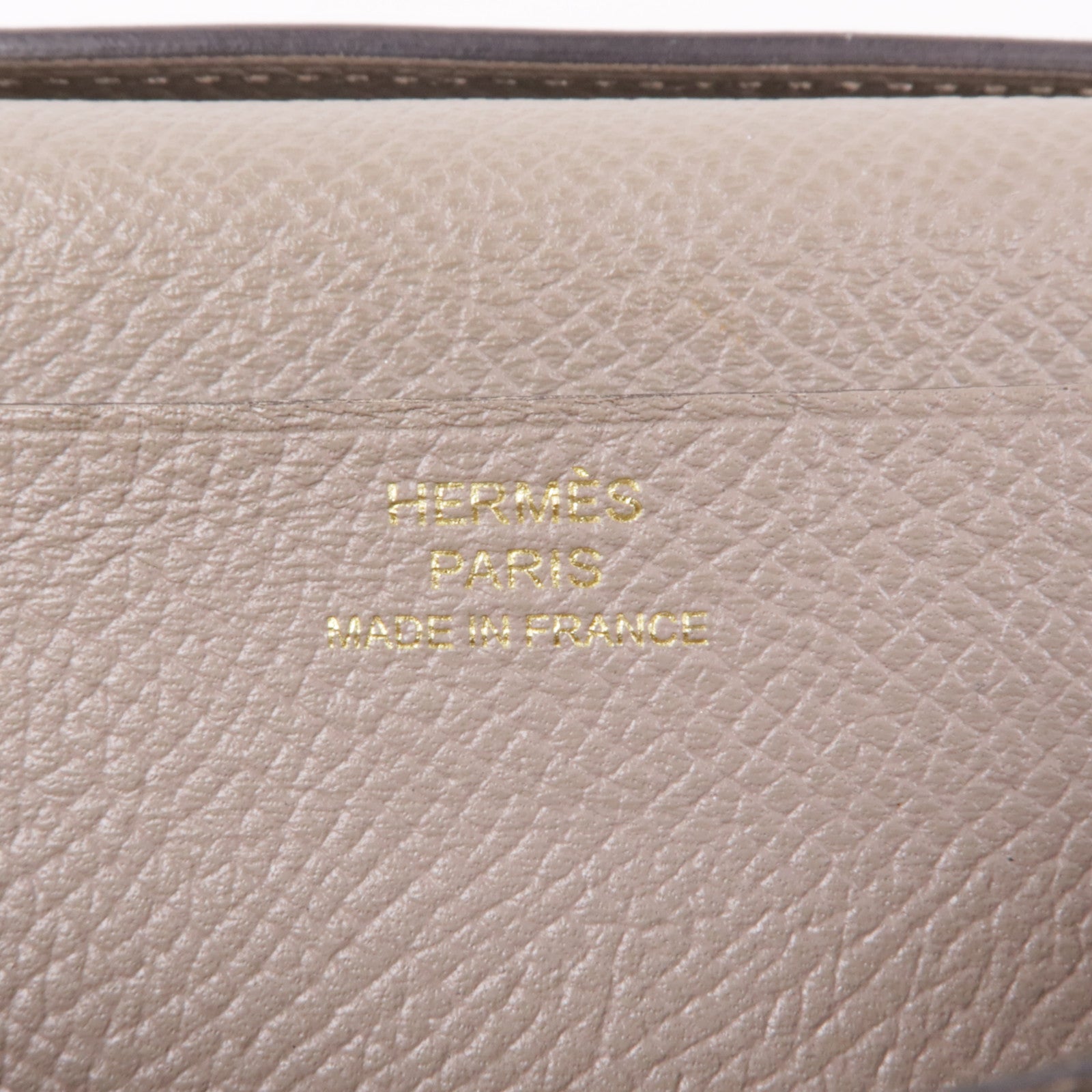 HERMES Epsom皮革Bearn Wallet金扣長錢包Trench