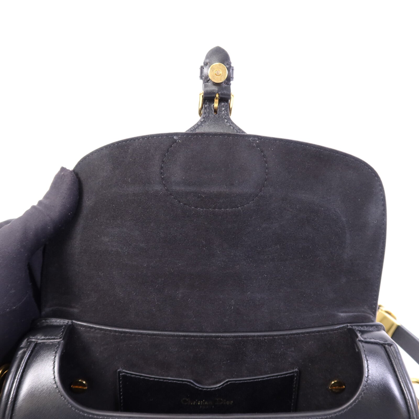 Dior 牛皮皮革Bobby East West金扣肩背袋