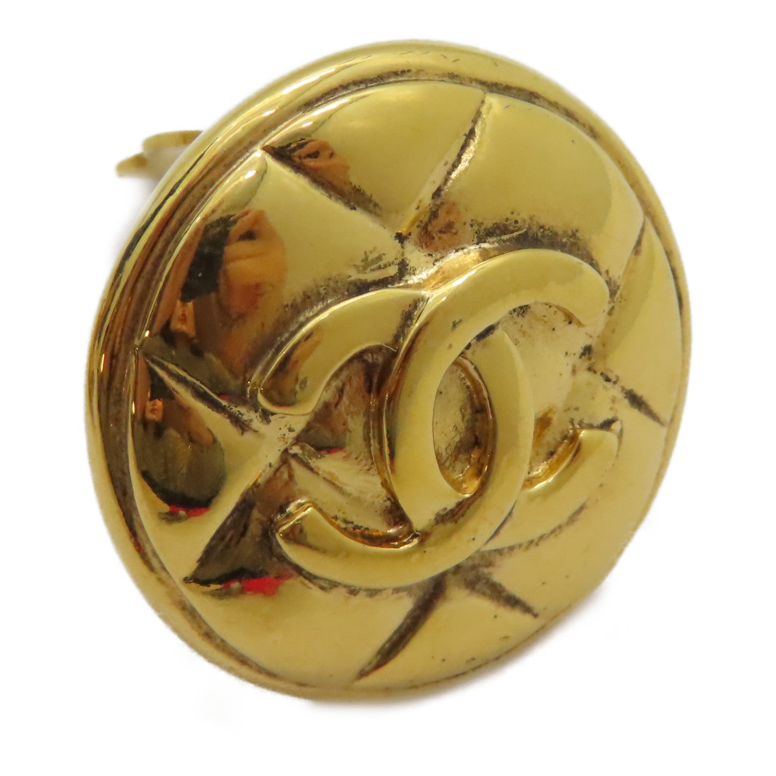 CHANEL 金屬Vintage Earrings耳環金色