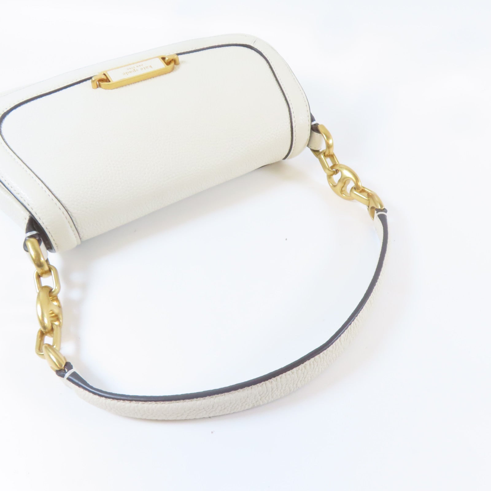 Kate Spade 牛皮皮革Shoulder Bag金扣手挽肩背兩用袋白色