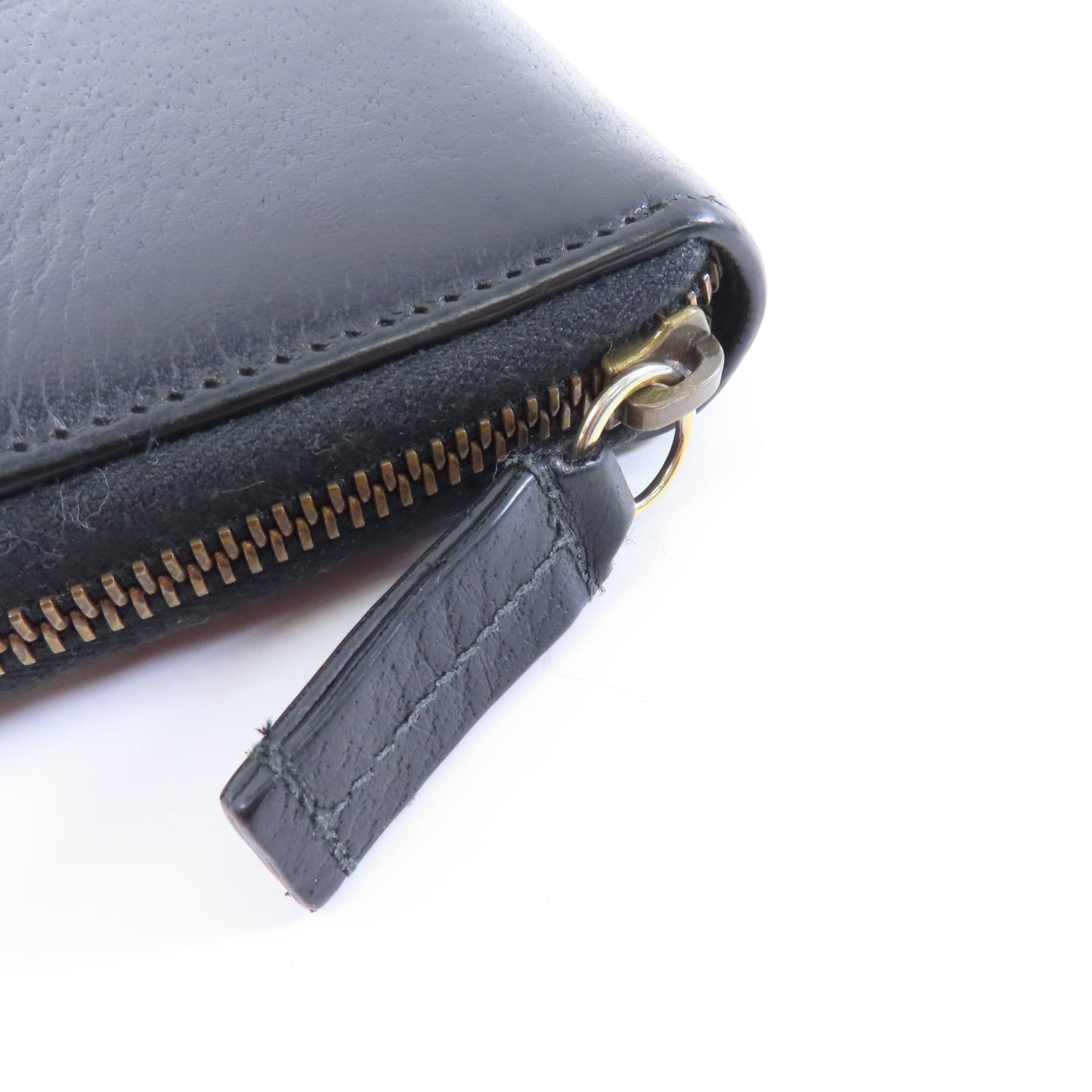 GUCCI 牛皮皮革Zipped Long Wallet金扣長錢包黑色