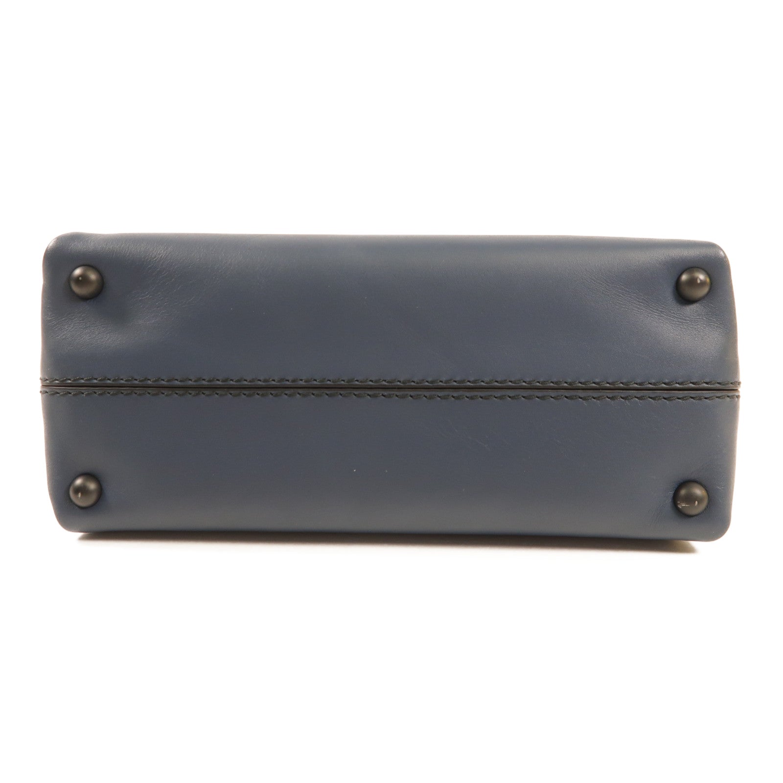BOTTEGA VENETA 牛皮皮革Piazza Small金扣手挽肩背袋兩用袋灰藍色