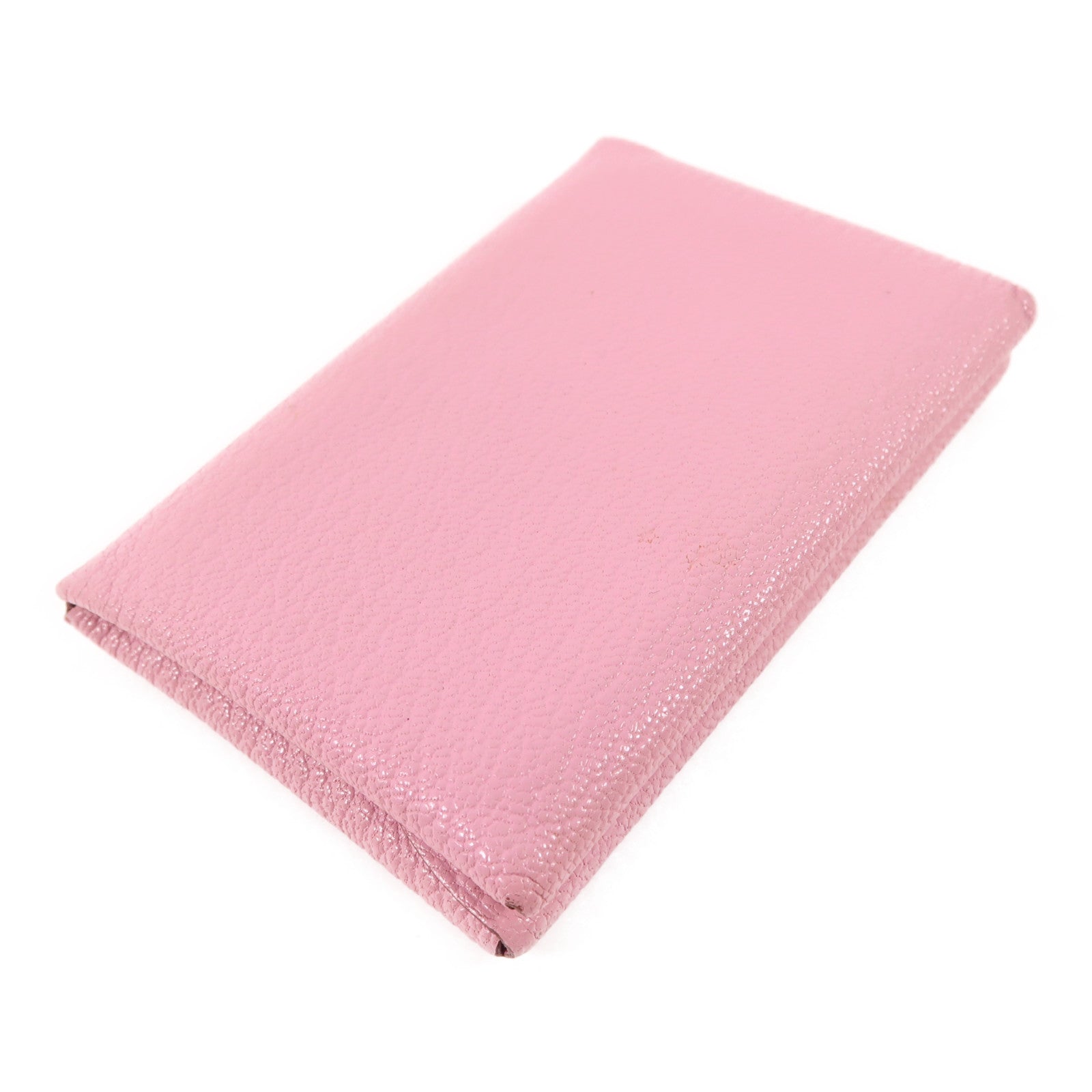 HERMES PHW Calvi Duo Card Case Chevre Leather Mauve Sylvestre