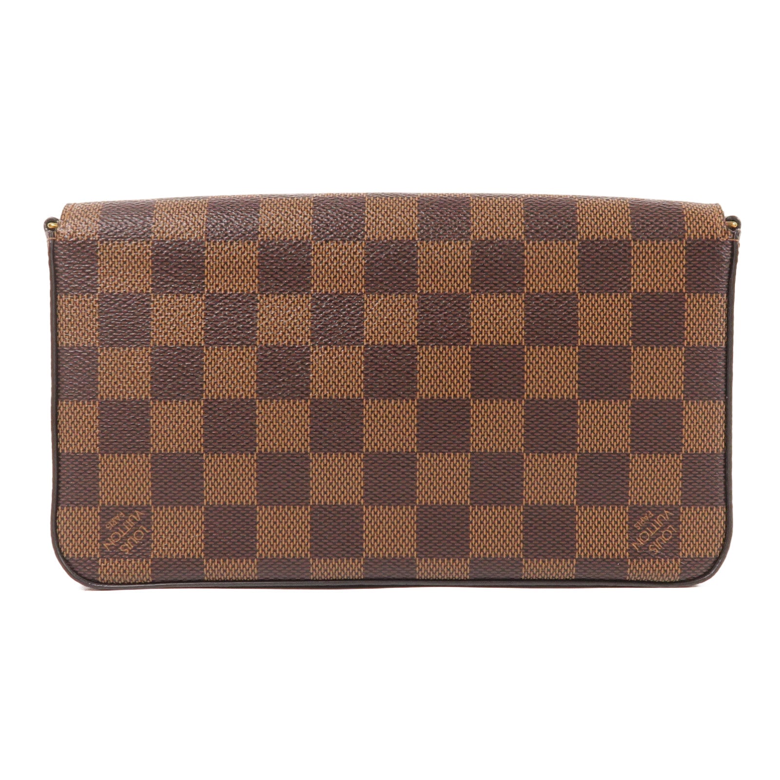 LOUIS VUITTON 【激減優惠】Damier Felicie Pochette金扣鏈帶肩背袋