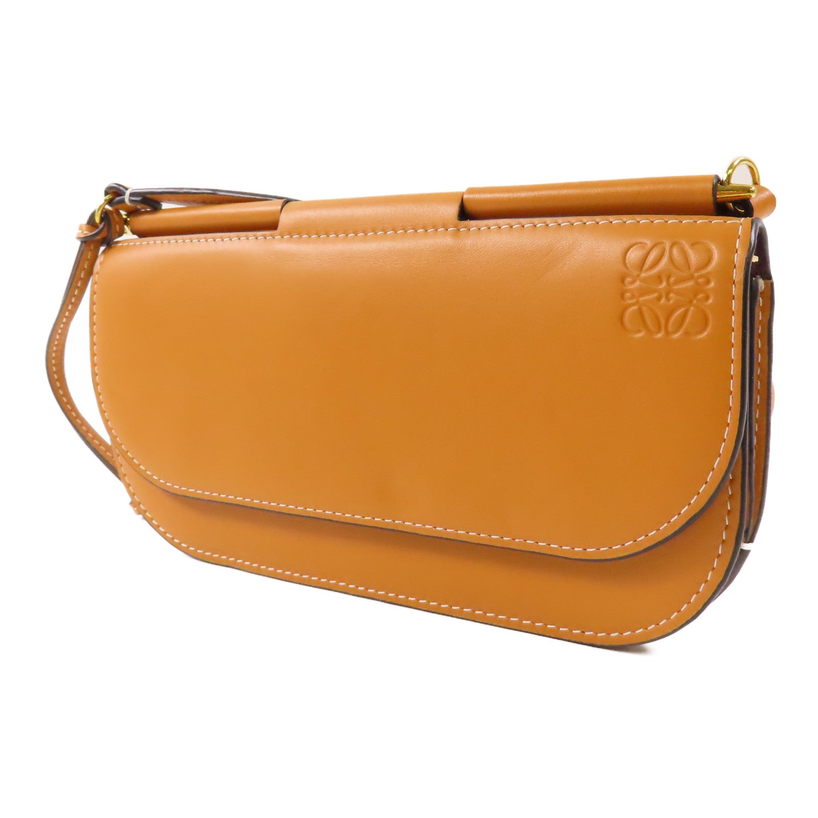 LOEWE【激減優惠】 牛皮皮革Shoulder Bag金扣肩背袋