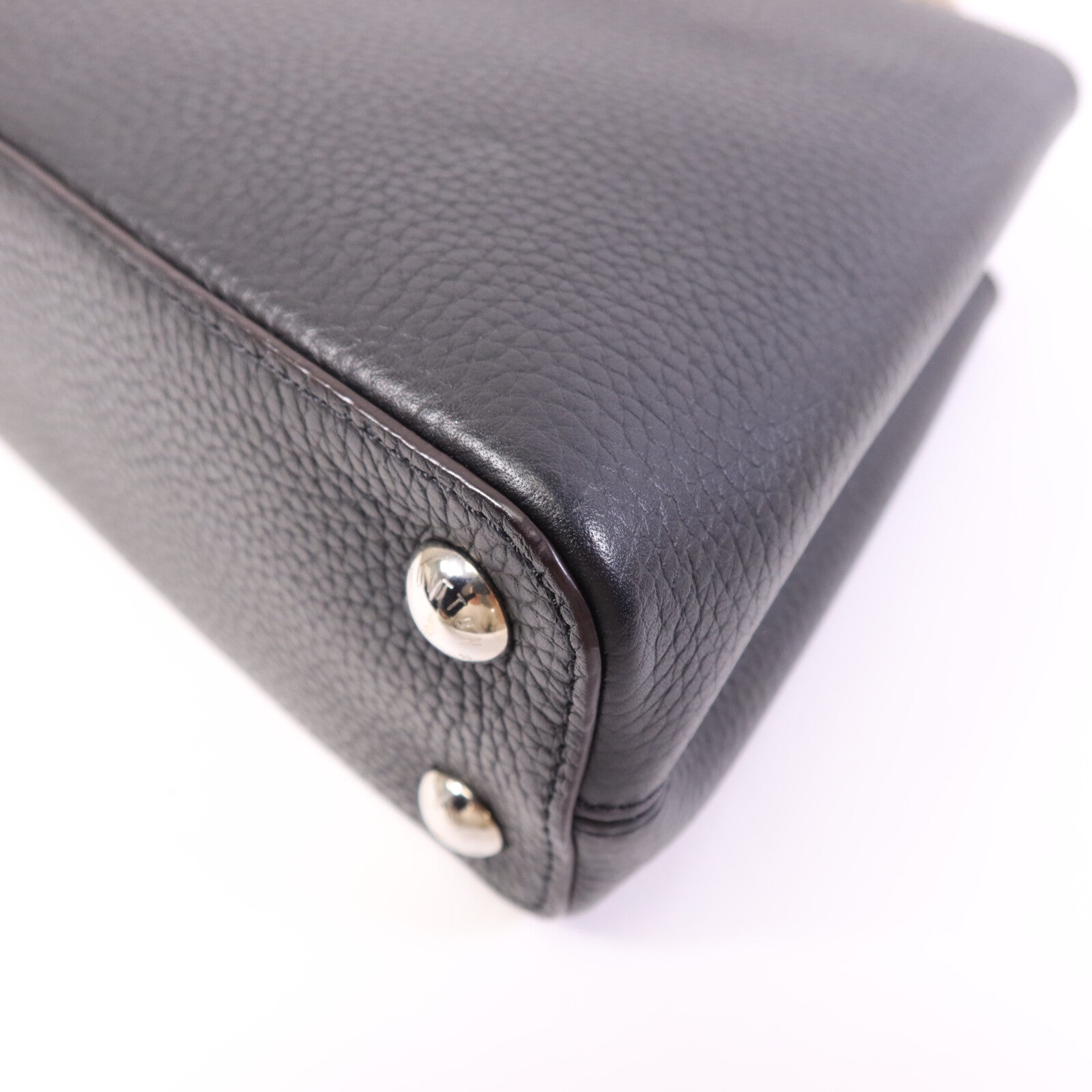 LOUIS VUITTON 【激減優惠】Taurillon/蛇皮皮革Capucines BB銀扣肩背袋