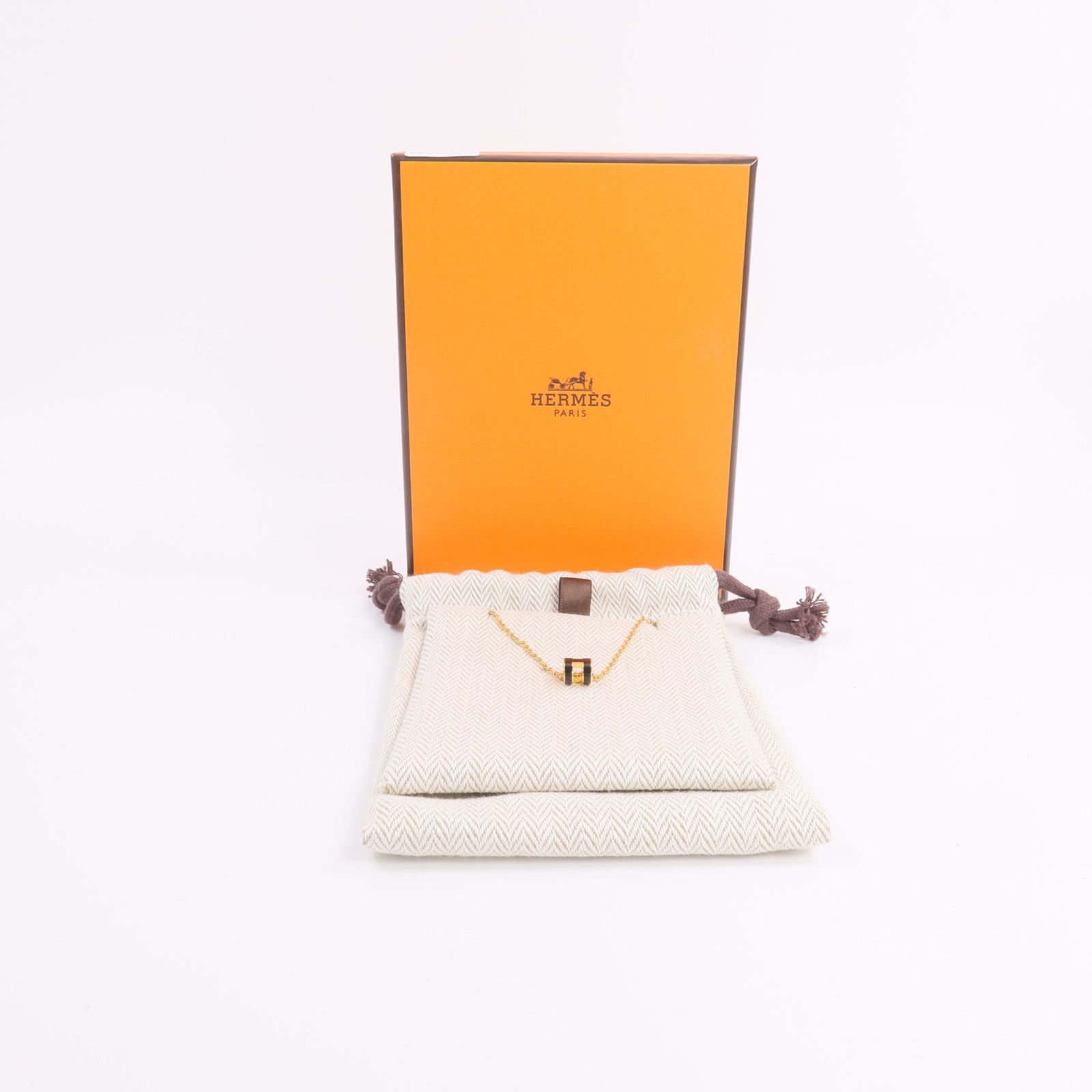HERMES 金屬Mini Pop H項鍊Noir