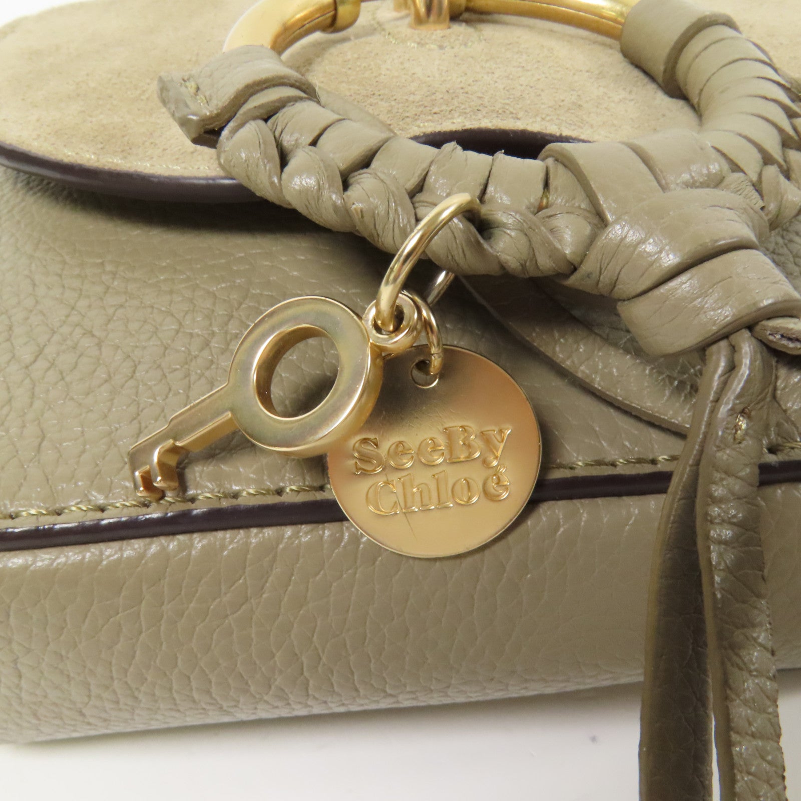 SEE BY CHLOE 皮革/麂皮皮革Joan Camera Bag金扣肩背袋