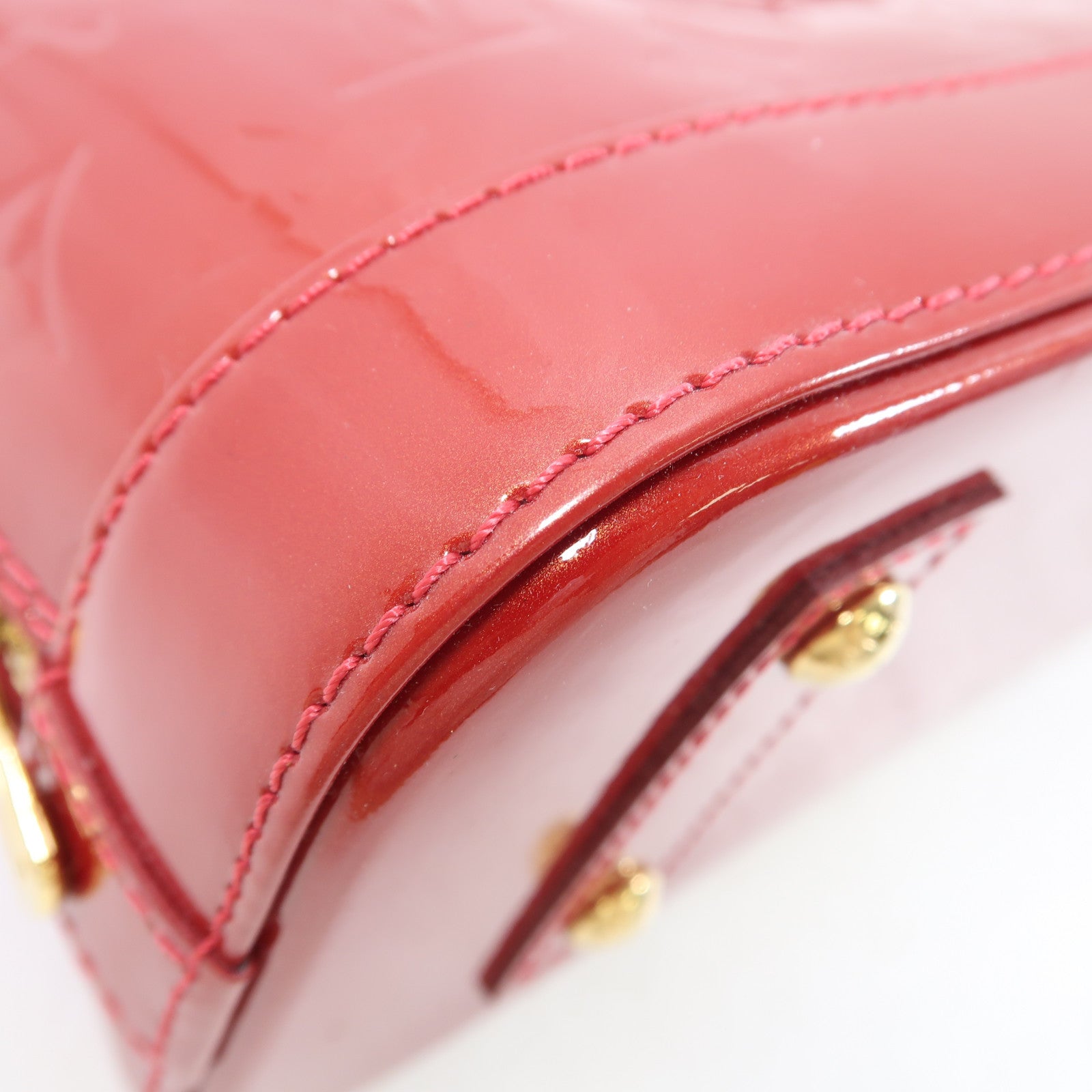 LOUIS VUITTON Vernis Alma BB金扣手挽肩背兩用袋紅色