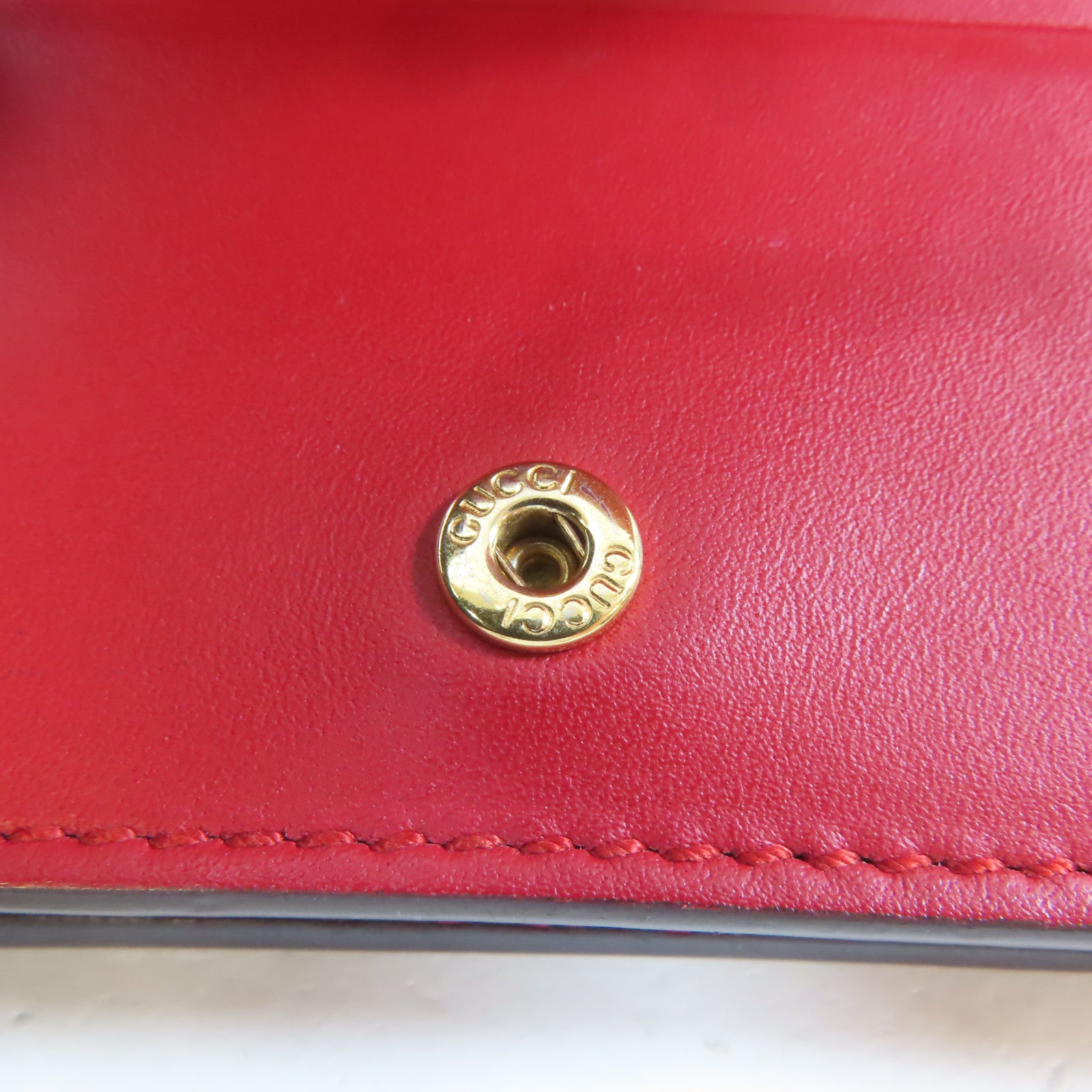 GUCCI 塗層帆布Fold Wallet金扣錢包灰色/藍色