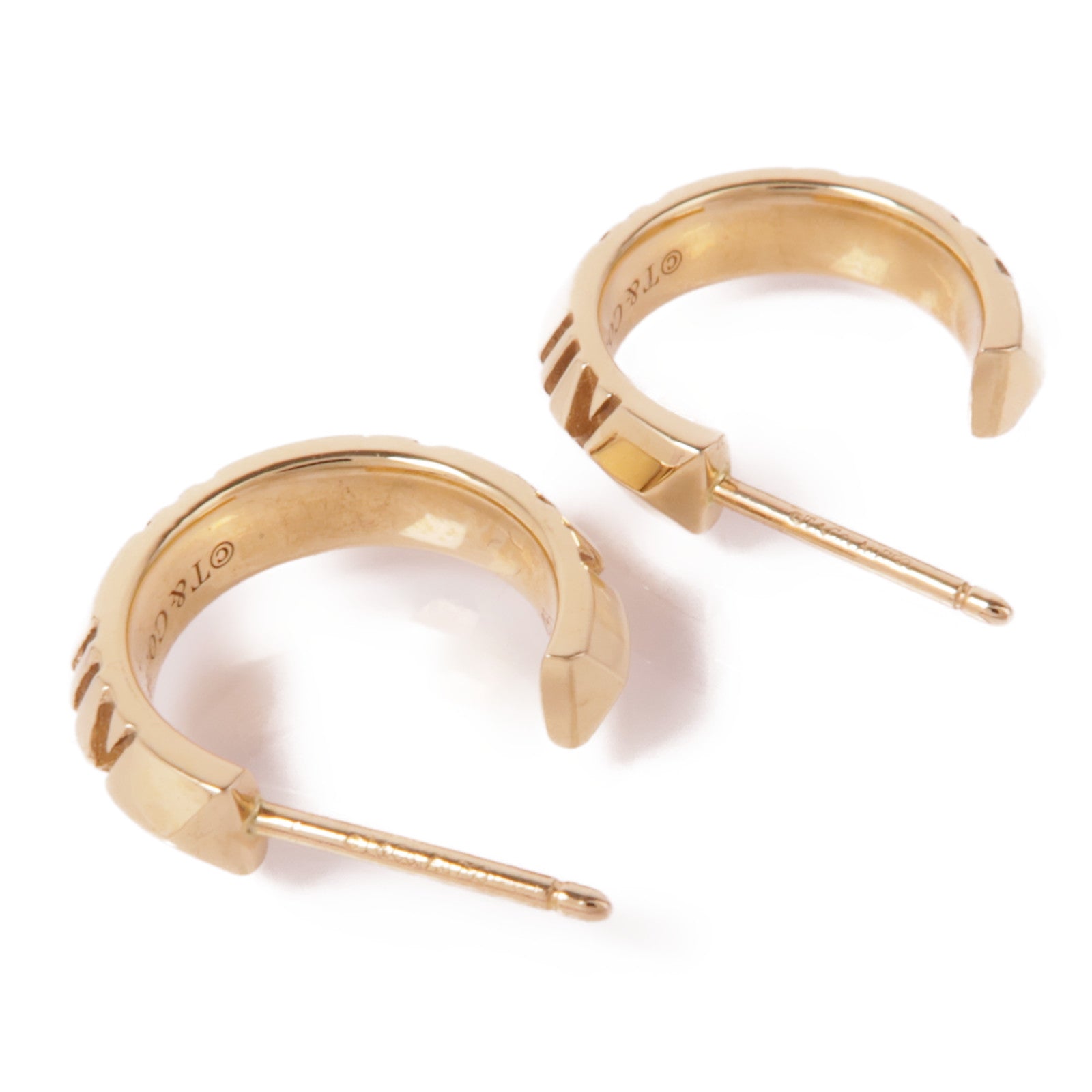 TIFFANY＆CO 18K玫瑰金Atlas X Hoop Earrings耳環