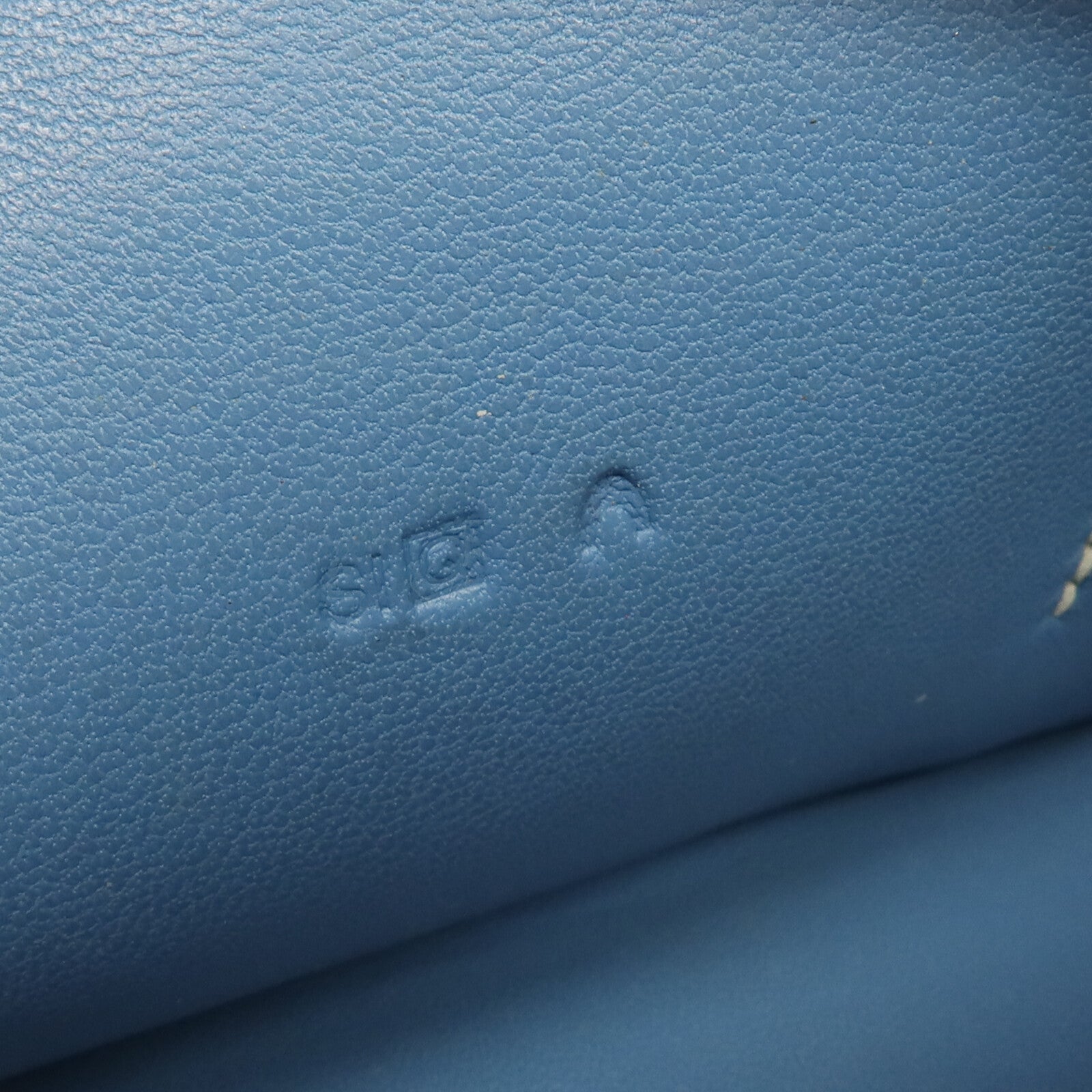 HERMES Togo皮革Dogon GM長錢包Bleu Jean