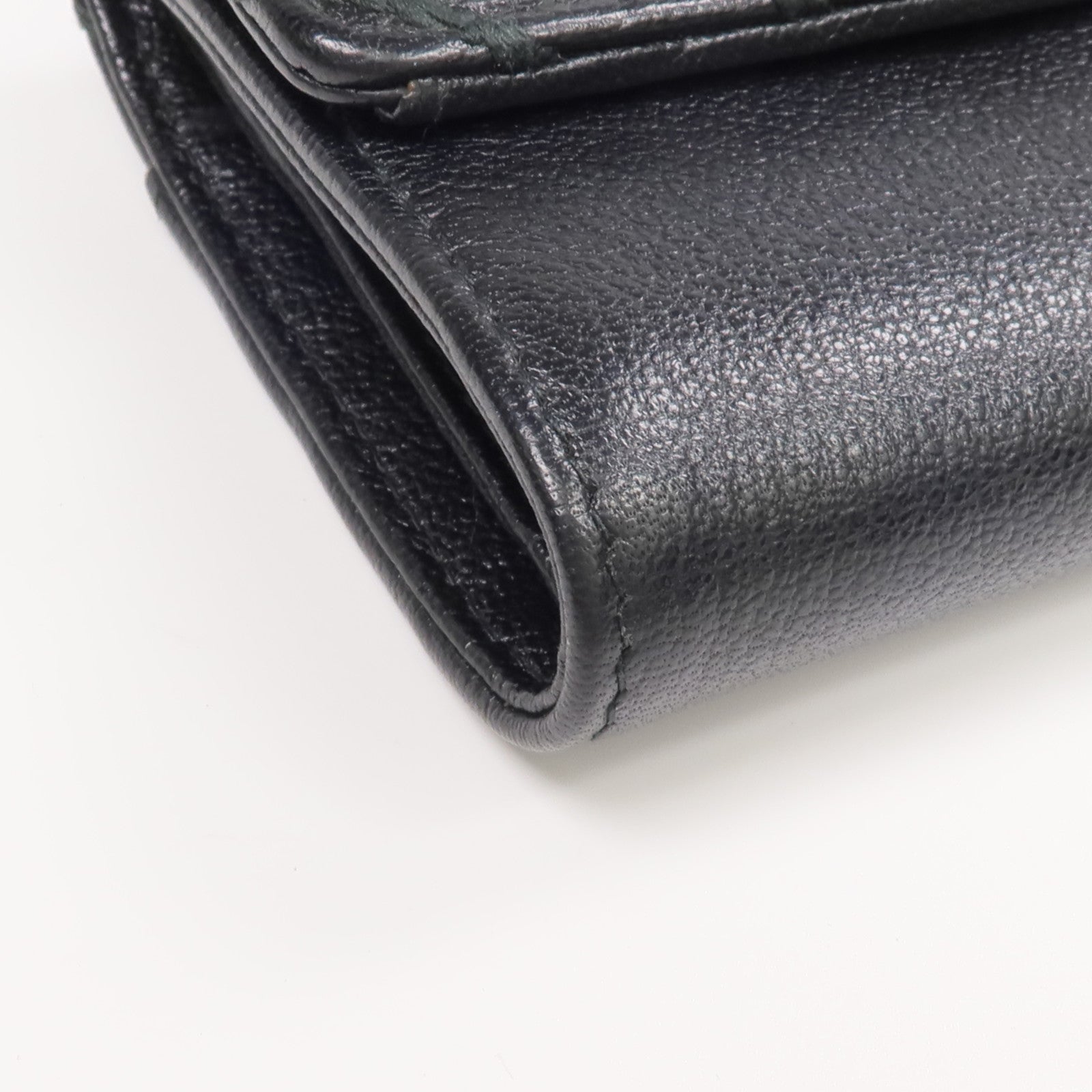 CHANEL 牛皮皮革Wallet金扣錢包