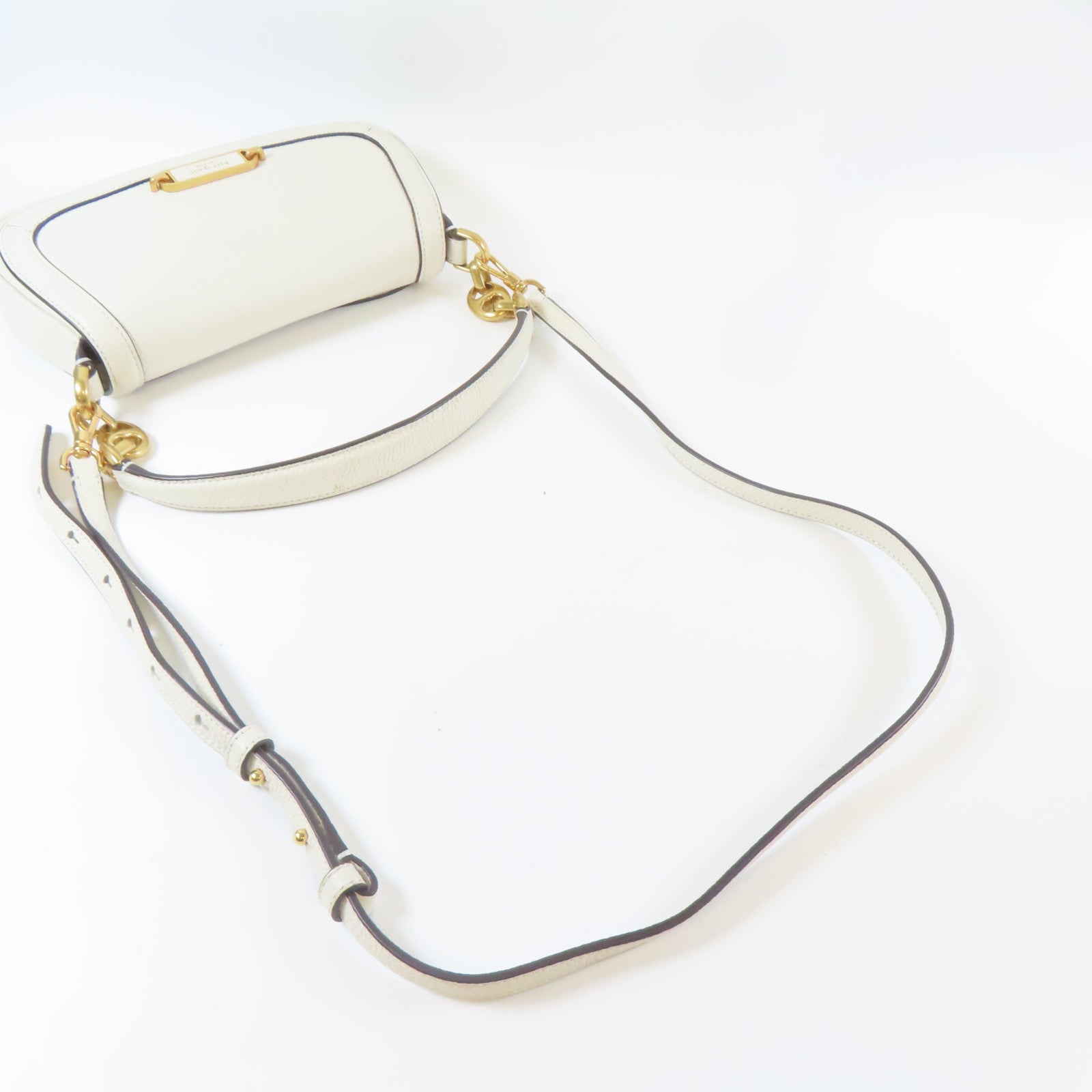 Kate Spade 牛皮皮革Shoulder Bag金扣手挽肩背兩用袋白色