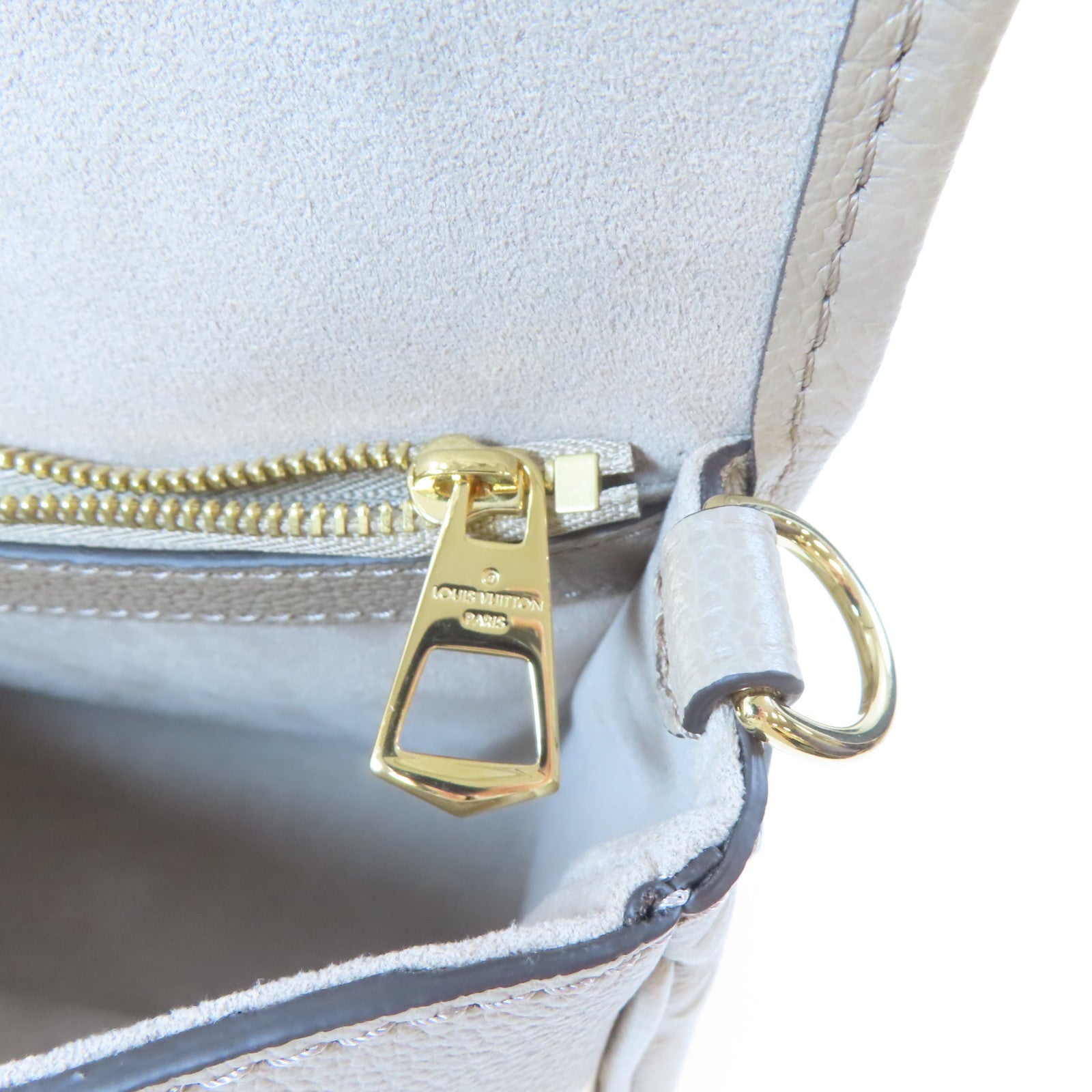 LOUIS VUITTON Monogram Empreinte Diane金扣手挽肩背兩用袋米色