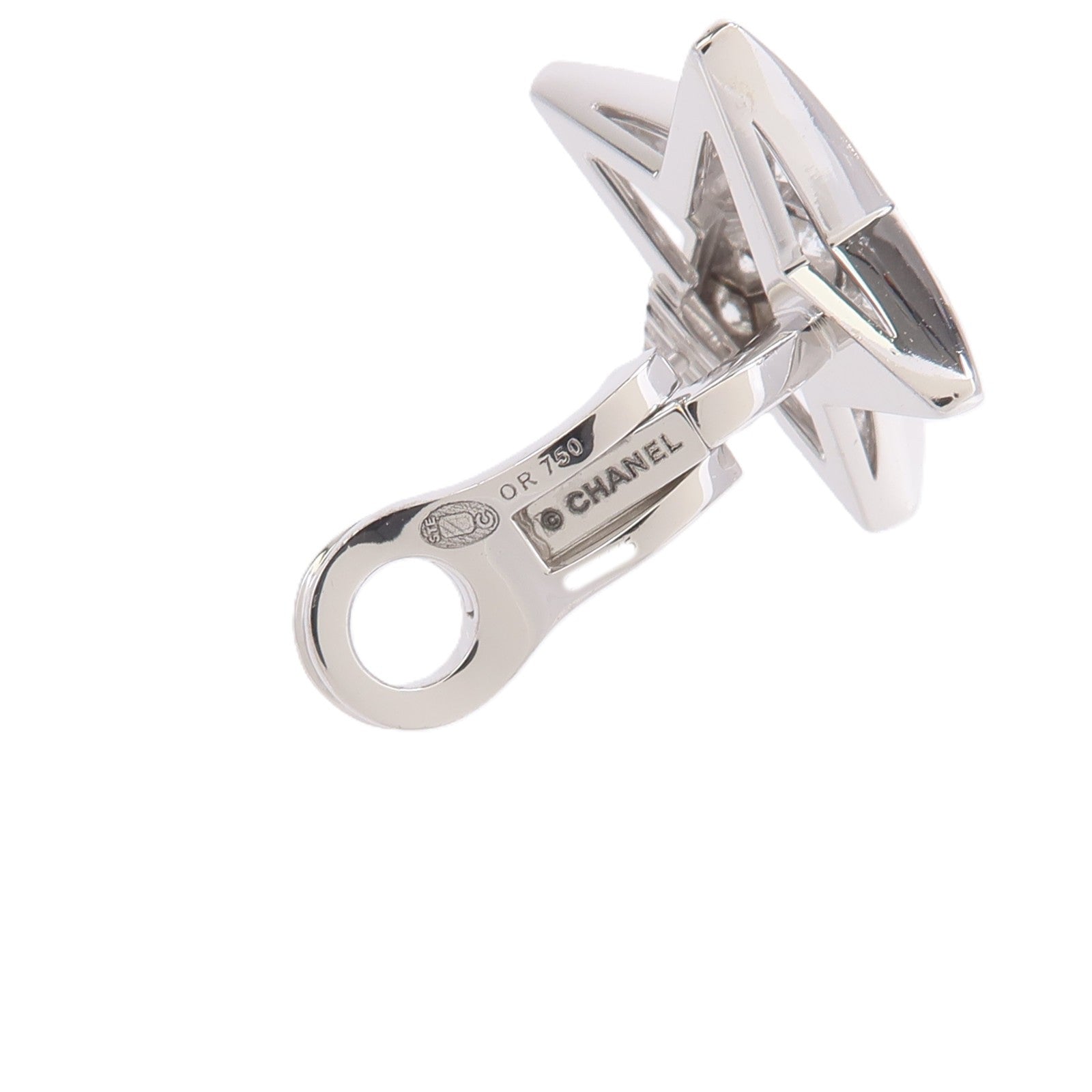 CHANEL 18K白金Comete Geode Diamond Earrings鑽石耳環