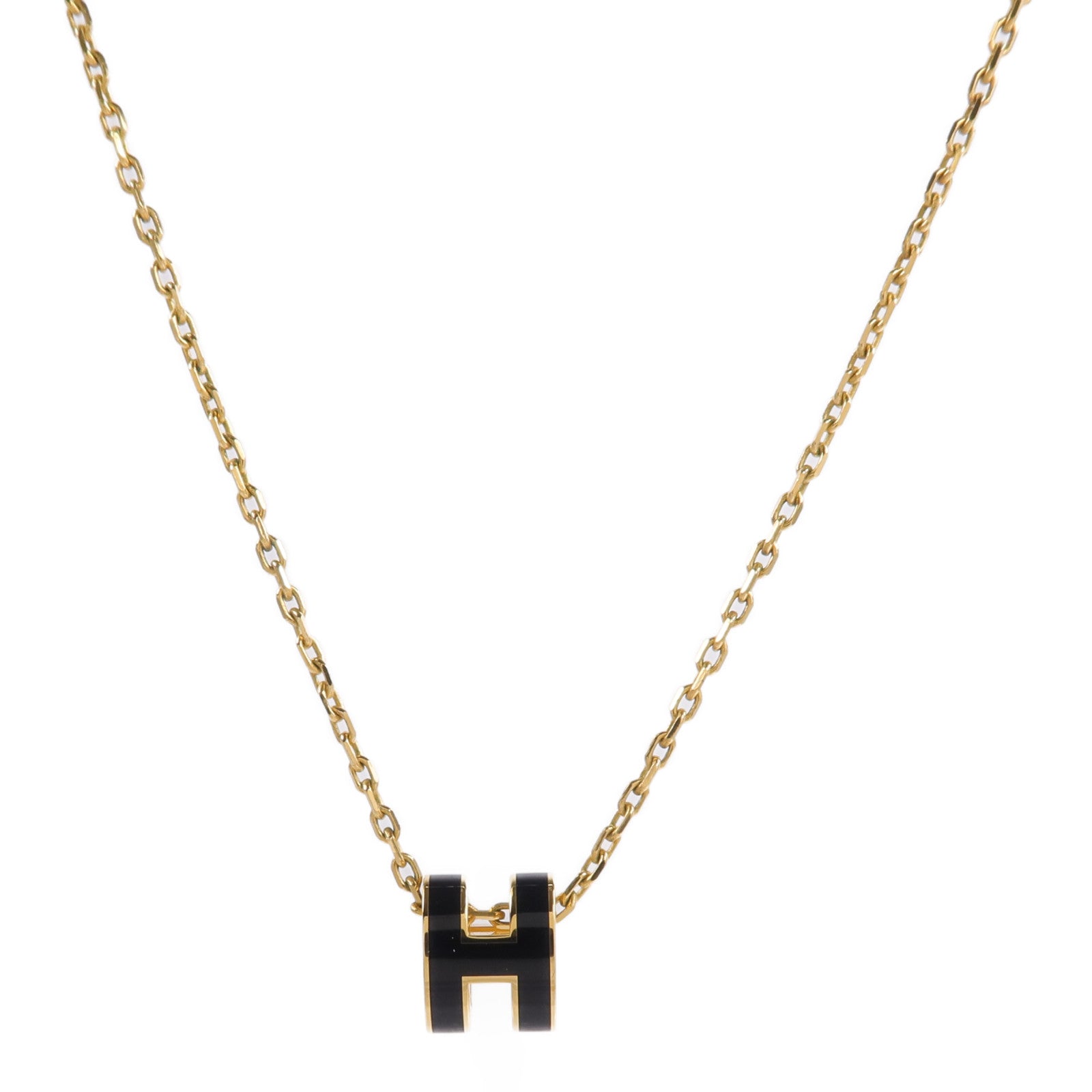 HERMES 金屬Mini Pop H項鍊Noir