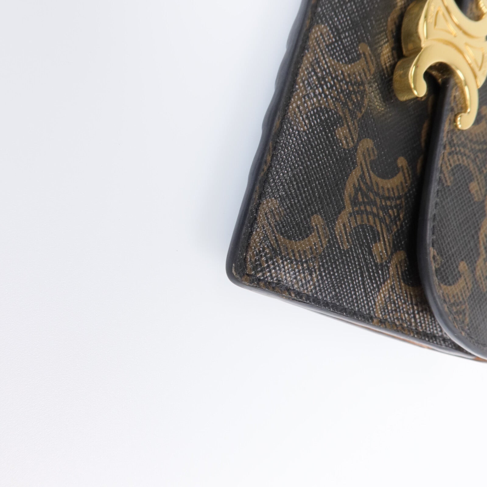 CELINE 塗層帆布Coin/Card Holder金扣零錢包/卡片套