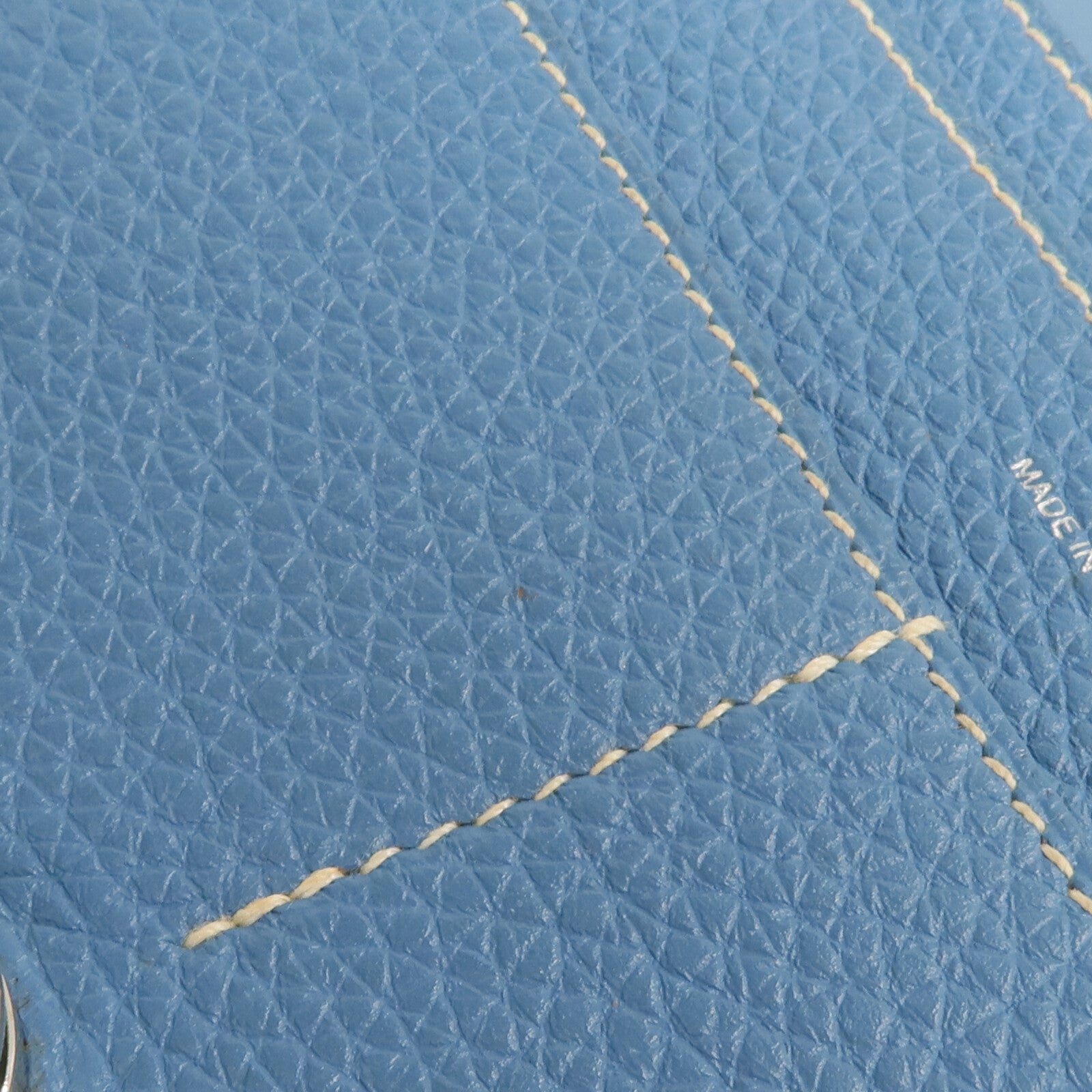 HERMES Togo皮革Dogon GM長錢包Bleu Jean