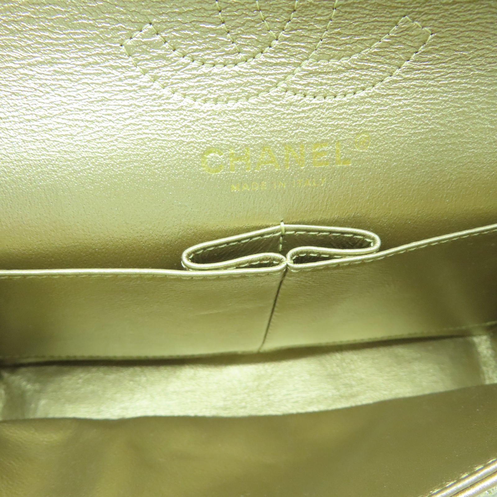 CHANEL **【清倉大減價】菱格帆布Chain Shoulder金扣鏈帶肩背袋金色
