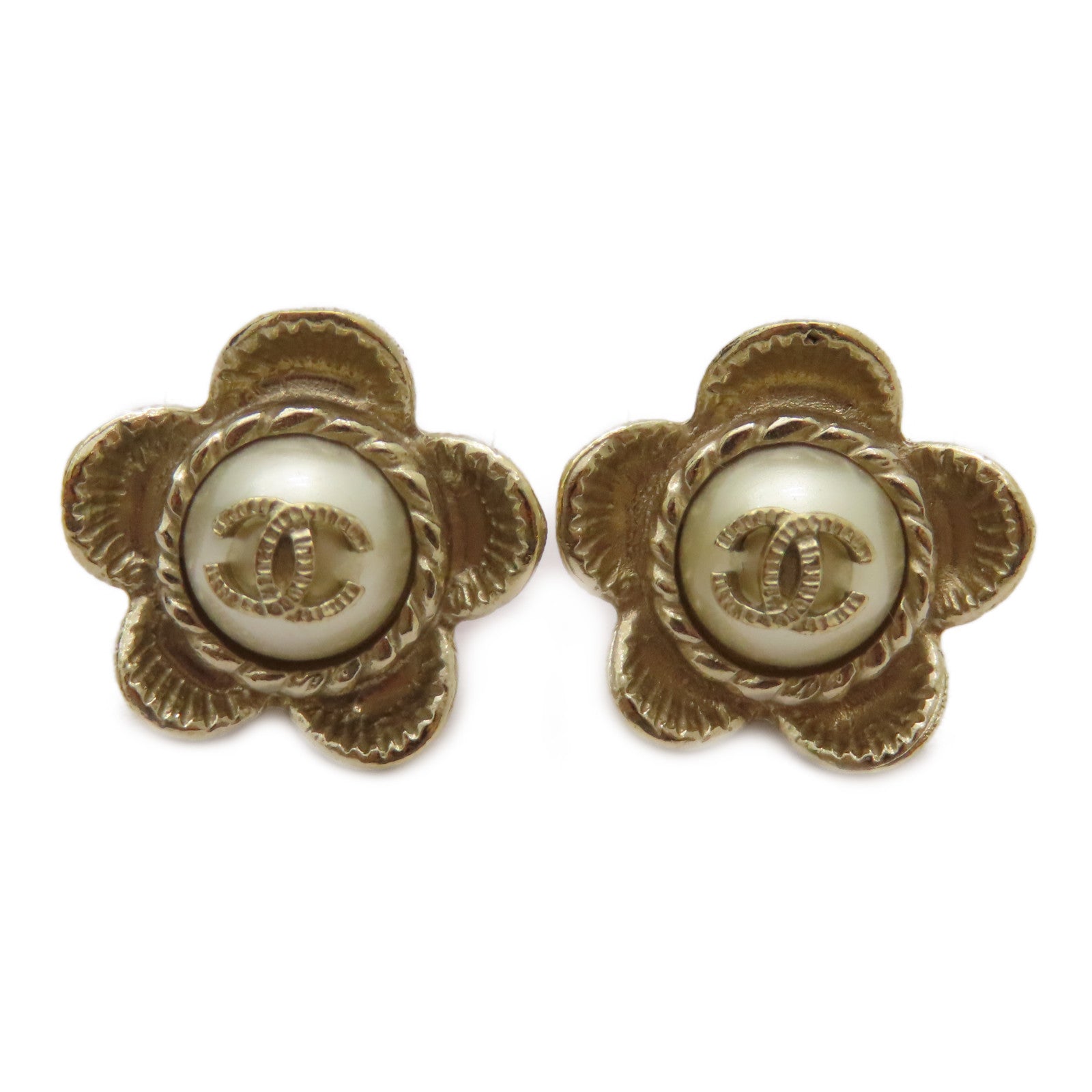 CHANEL 金屬Earrings耳環金色