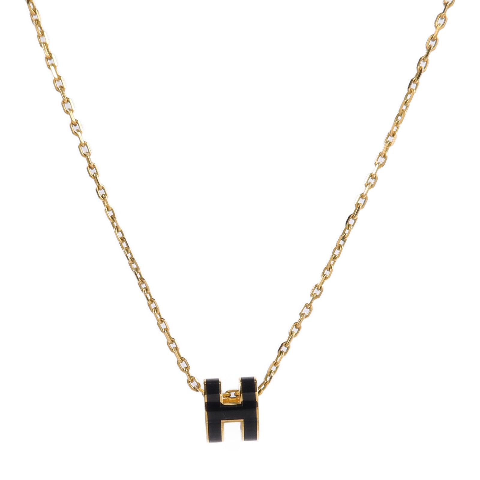 HERMES 金屬Mini Pop H項鍊Noir