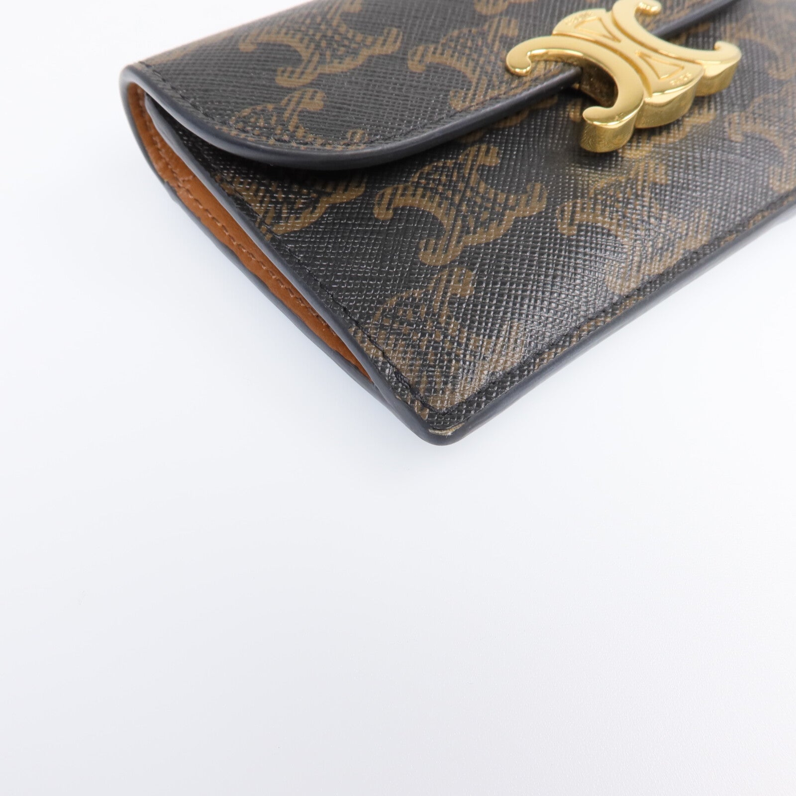 CELINE 塗層帆布Coin/Card Holder金扣零錢包/卡片套