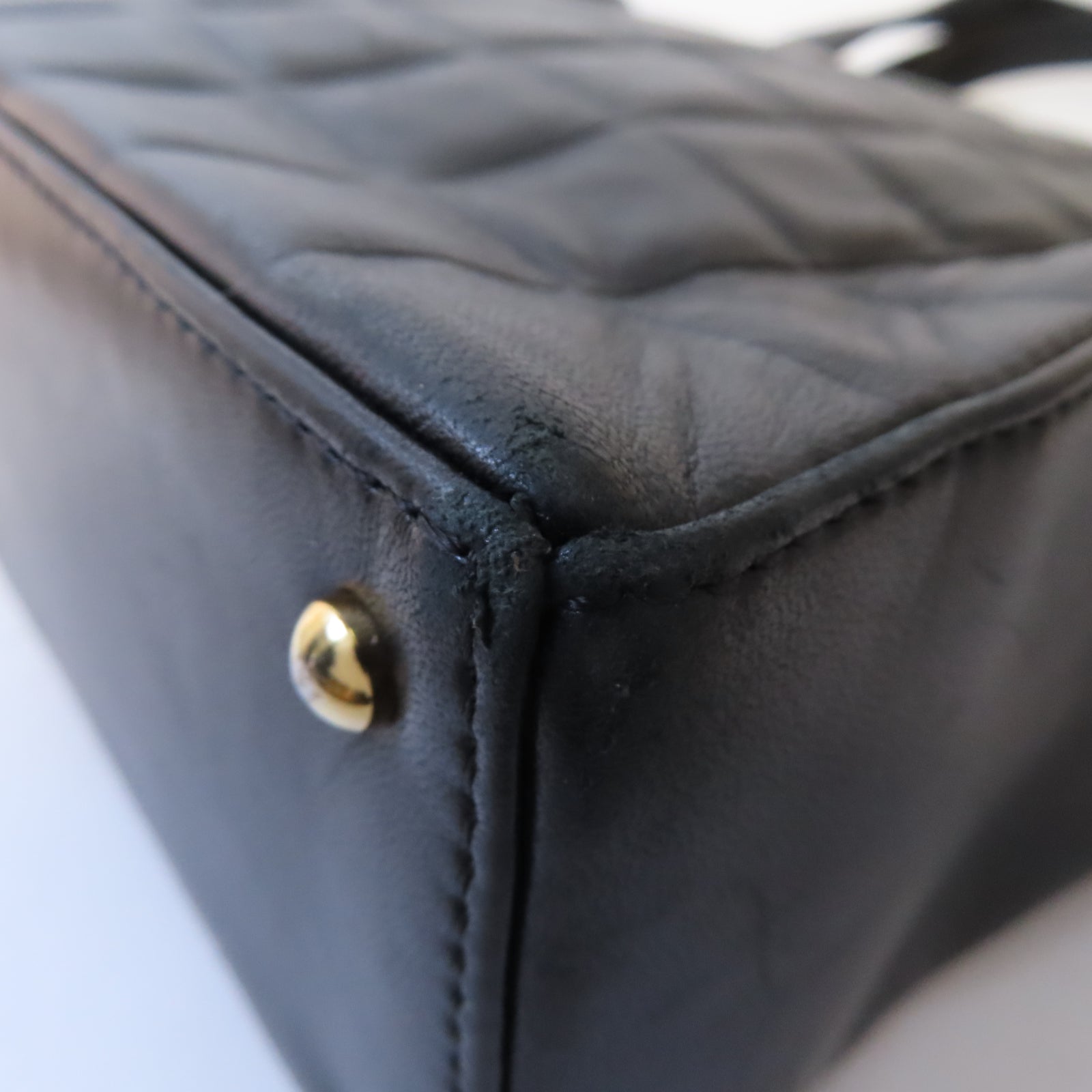 CHANEL 羊皮皮革Shoulder Bag金扣肩背袋黑色