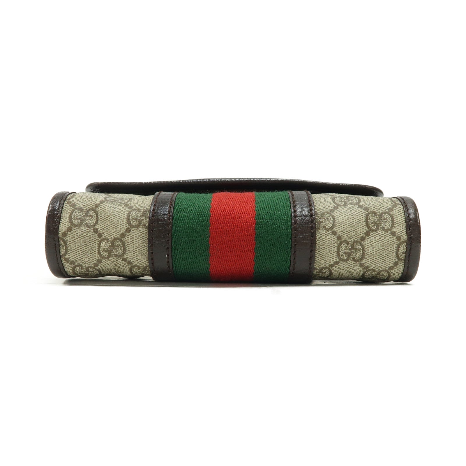 GUCCI 塗層帆布Waist Bag銀扣腰包啡色