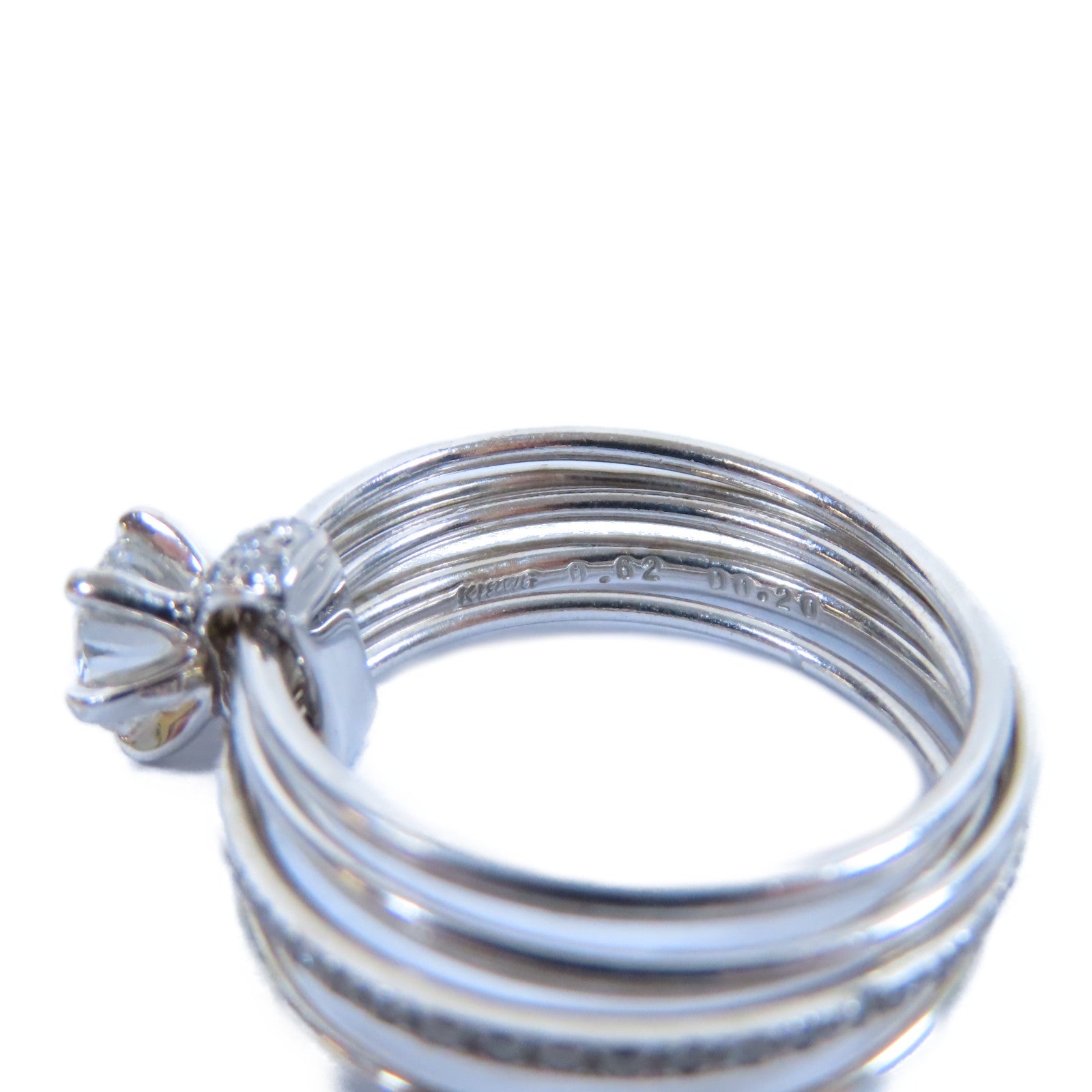 JEWELRY **【激減優惠】18K白金Diamond Ring 0.62ct/0.20ct鑽石戒指US#6