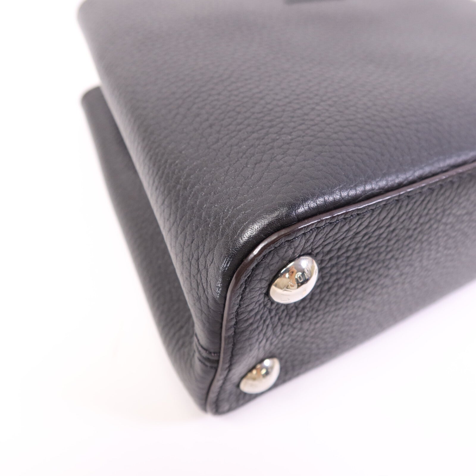 LOUIS VUITTON 【激減優惠】Taurillon/蛇皮皮革Capucines BB銀扣肩背袋