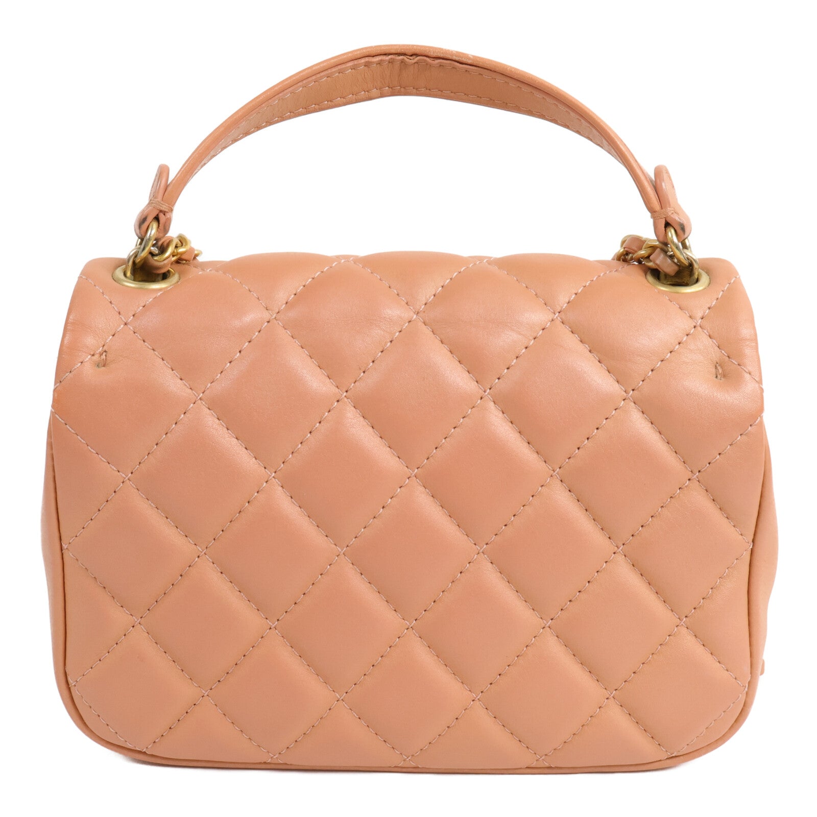 CHANEL 牛皮皮革Chain Shoulder Bag鏈帶手挽肩背兩用袋