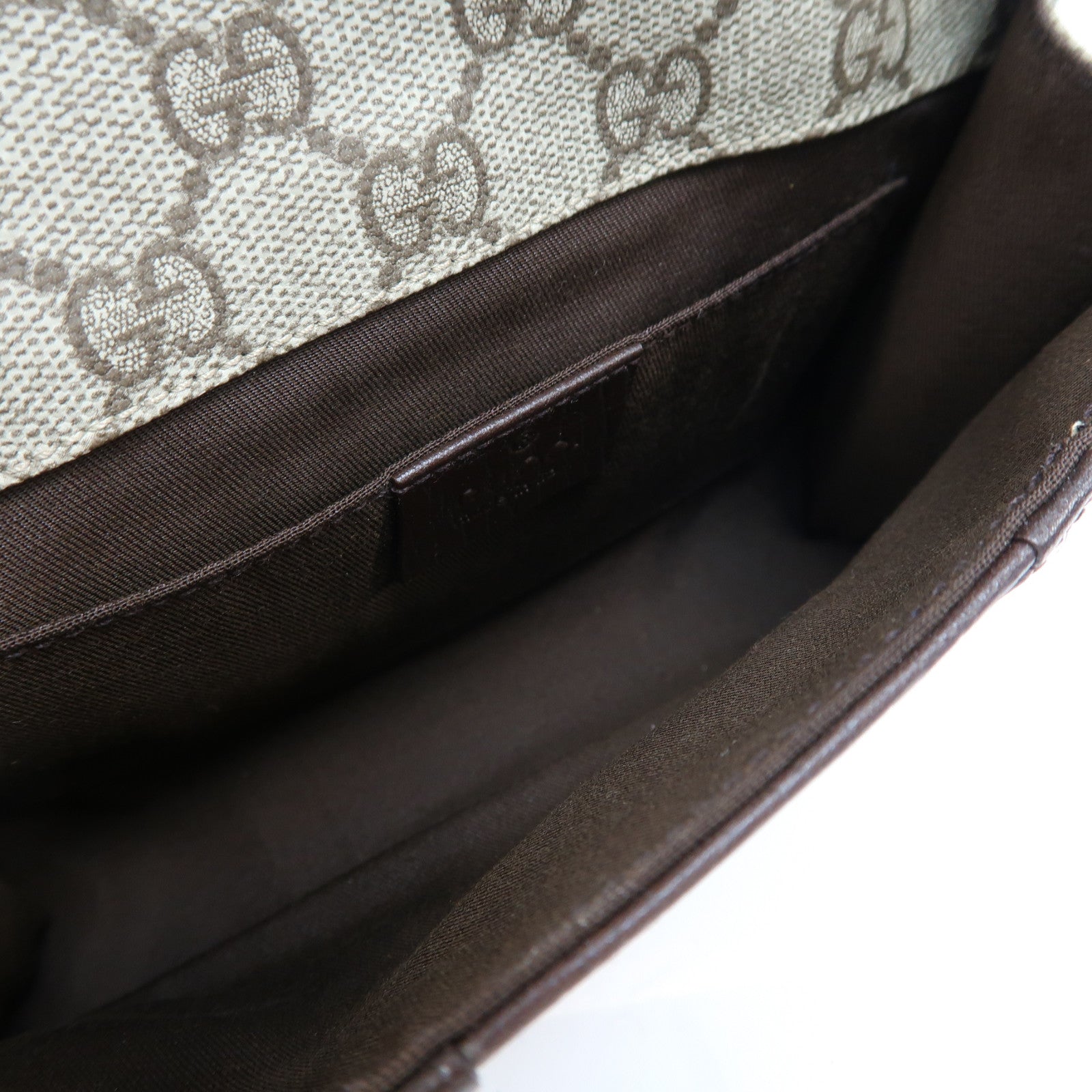 GUCCI 塗層帆布Waist Bag銀扣腰包啡色