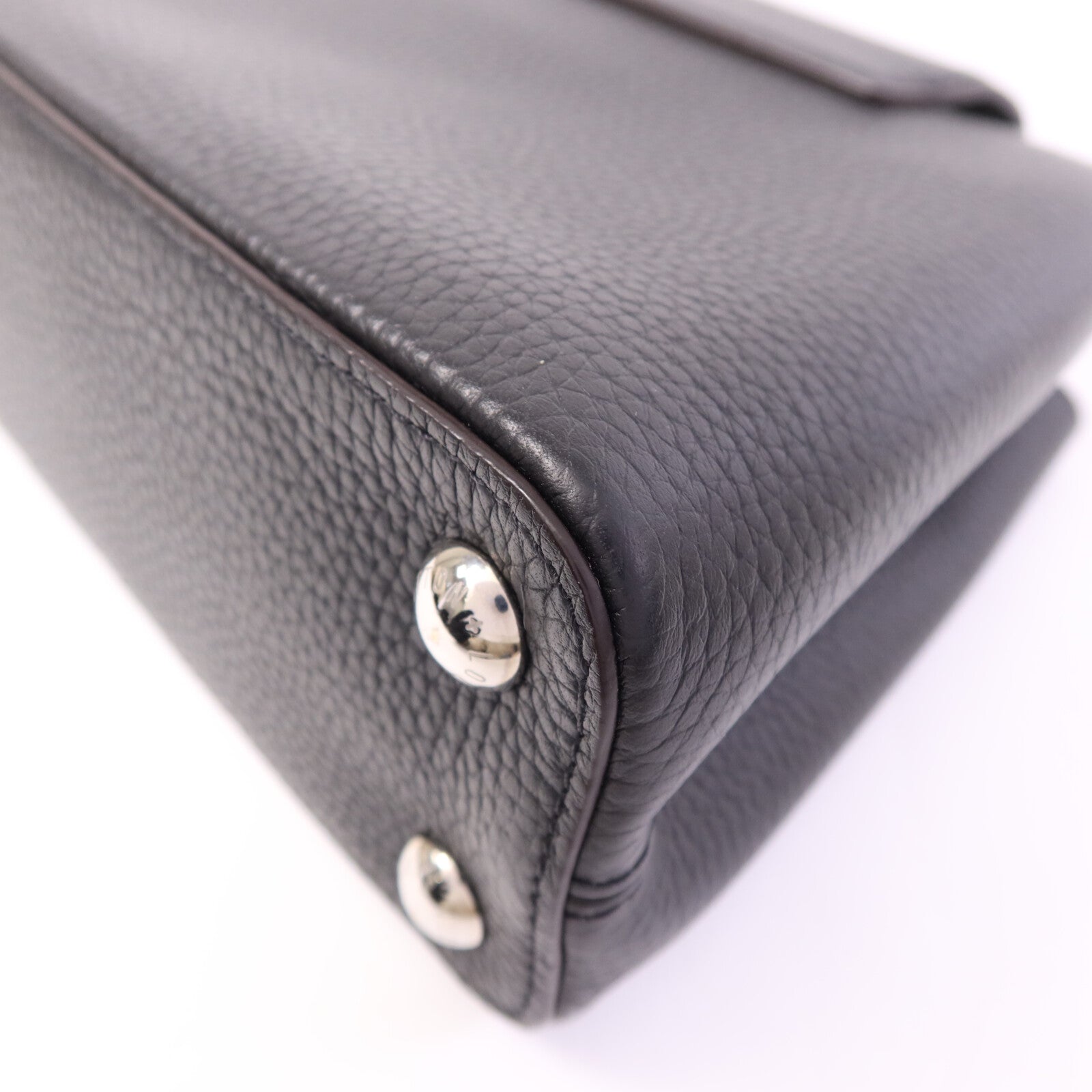 LOUIS VUITTON 【激減優惠】Taurillon/蛇皮皮革Capucines BB銀扣肩背袋