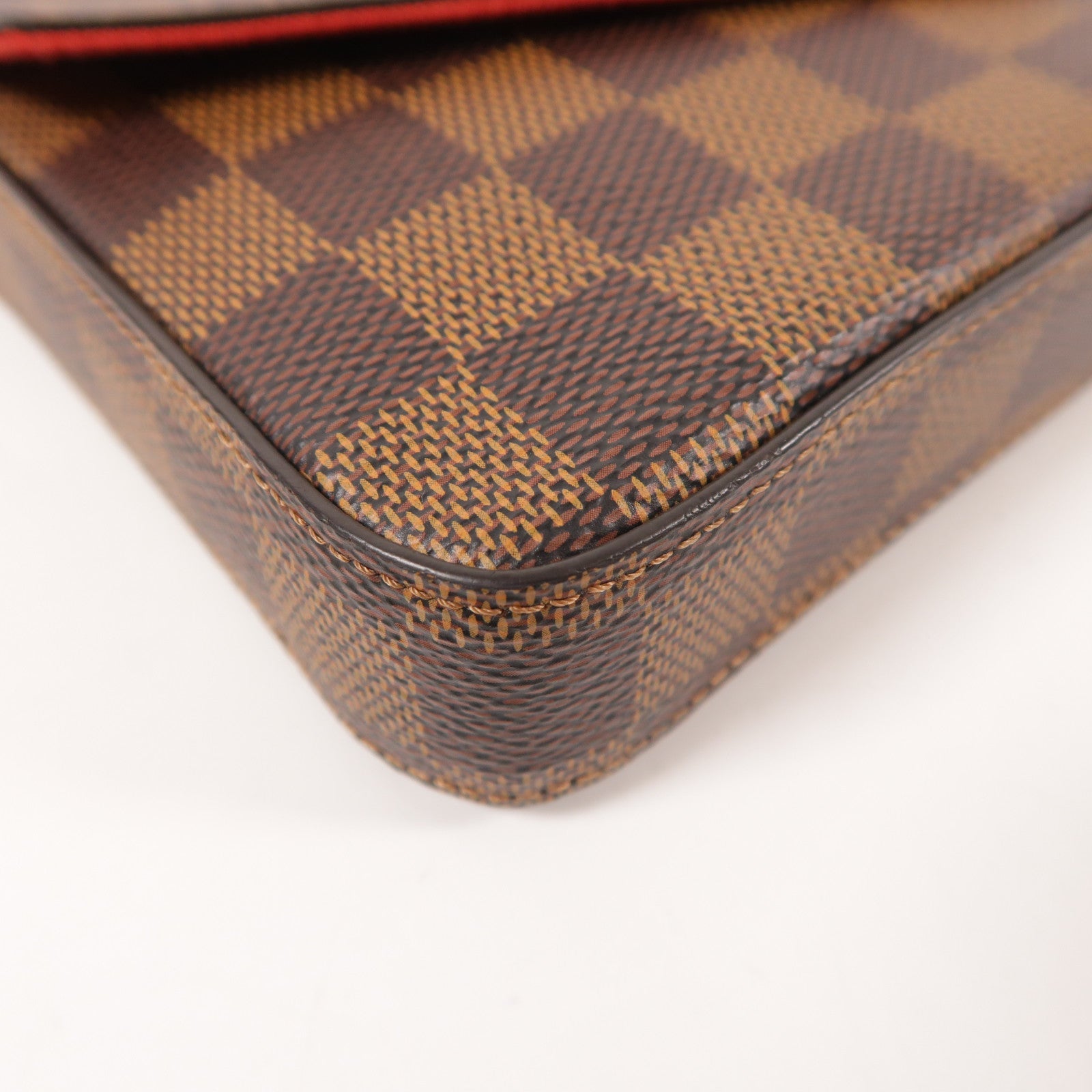 LOUIS VUITTON 【激減優惠】Damier Felicie Pochette金扣鏈帶肩背袋