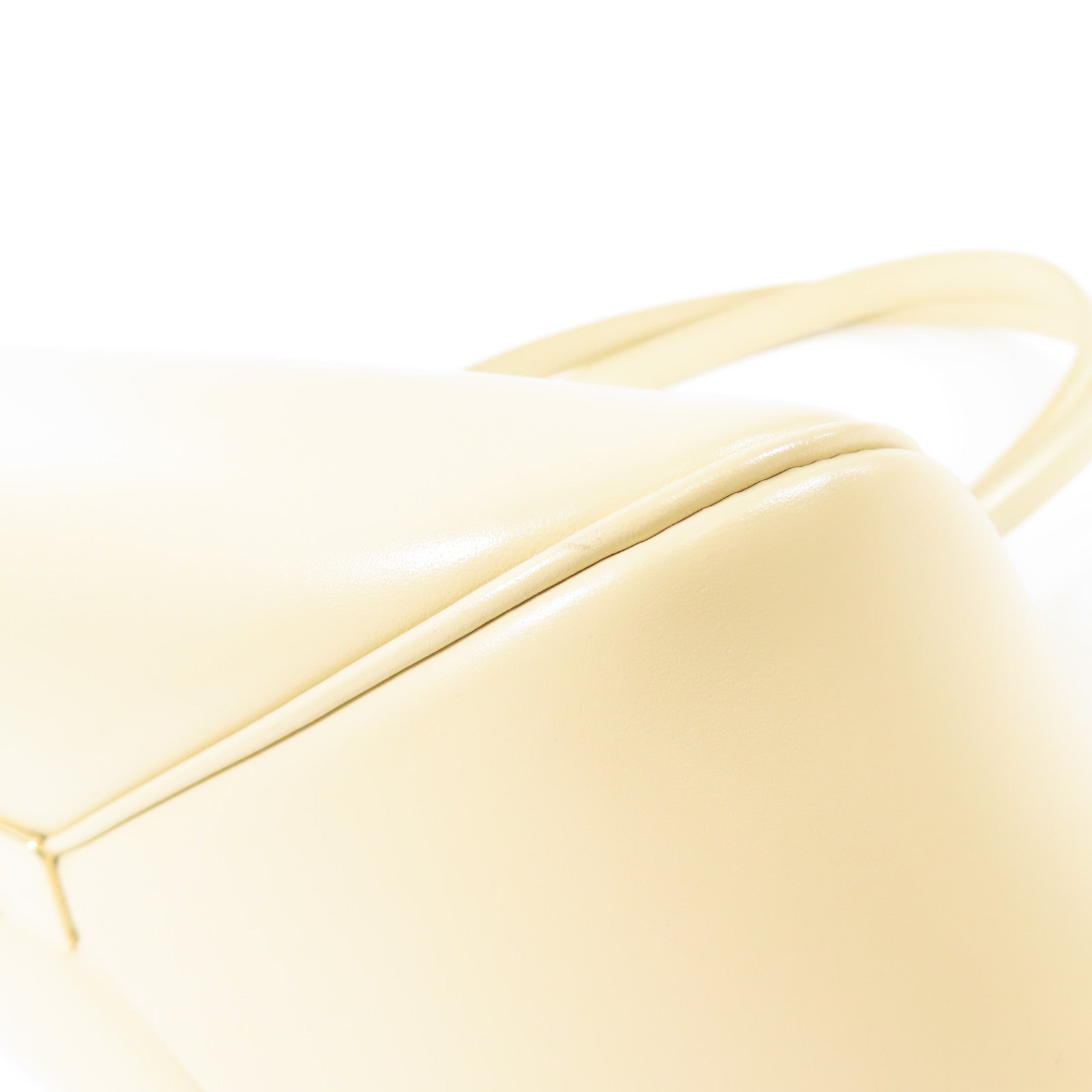 Dior GHW Hand Bag Calfskin Leather White