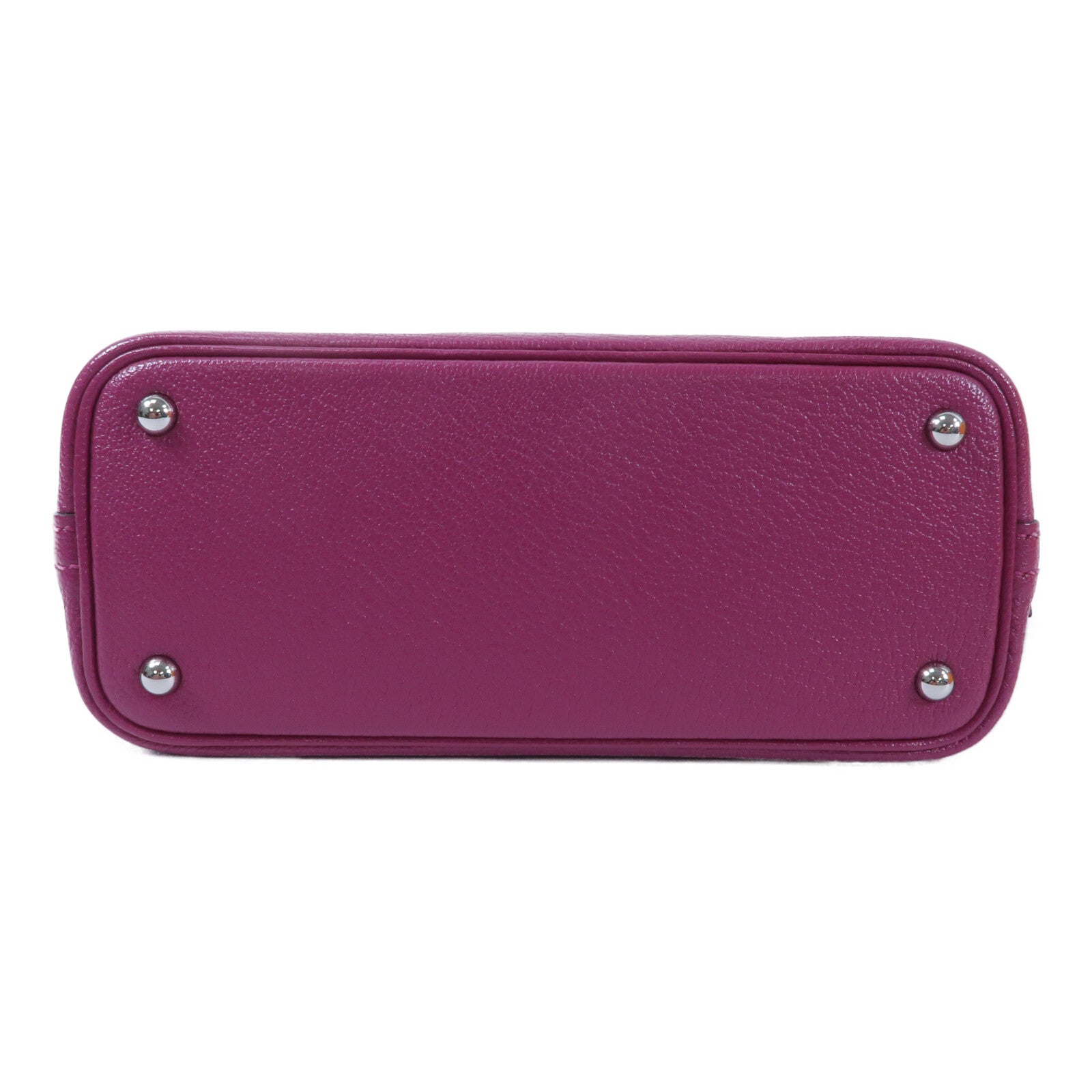 HERMES Chevre皮革Mini Bolide手挽肩背兩用袋Rose Purple