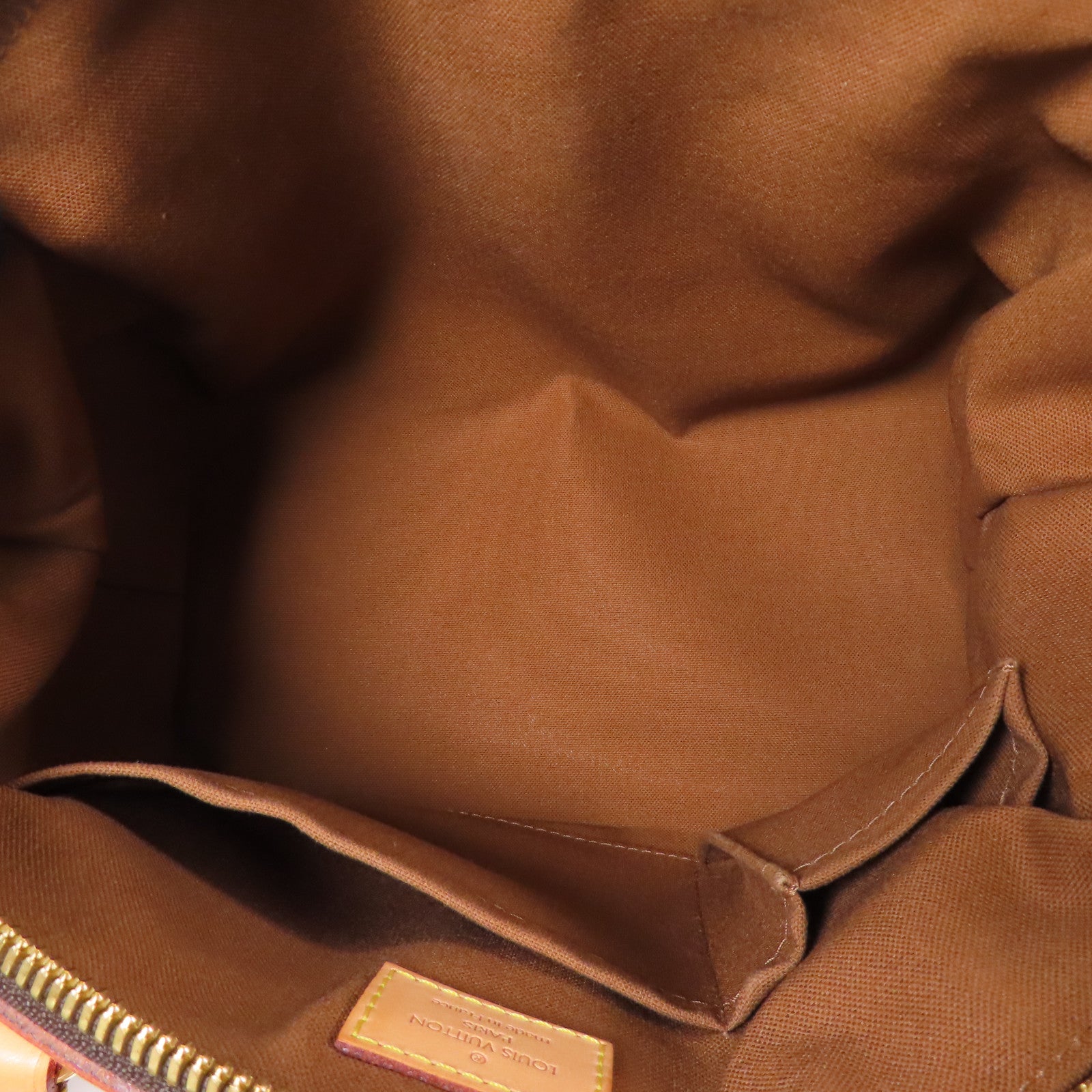 LOUIS VUITTON Monogram Tivoli PM金扣手挽袋棕色