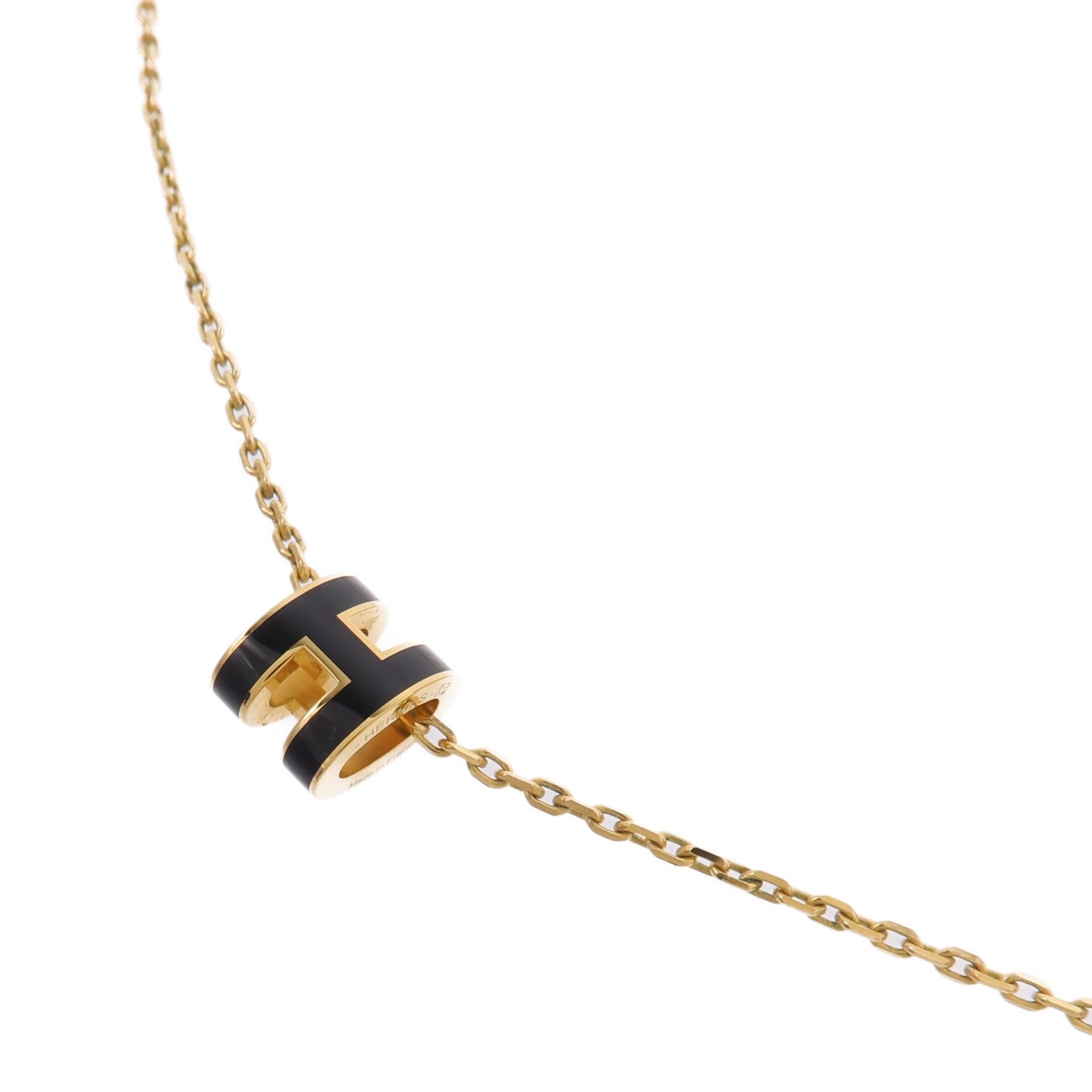 HERMES 金屬Mini Pop H項鍊Noir