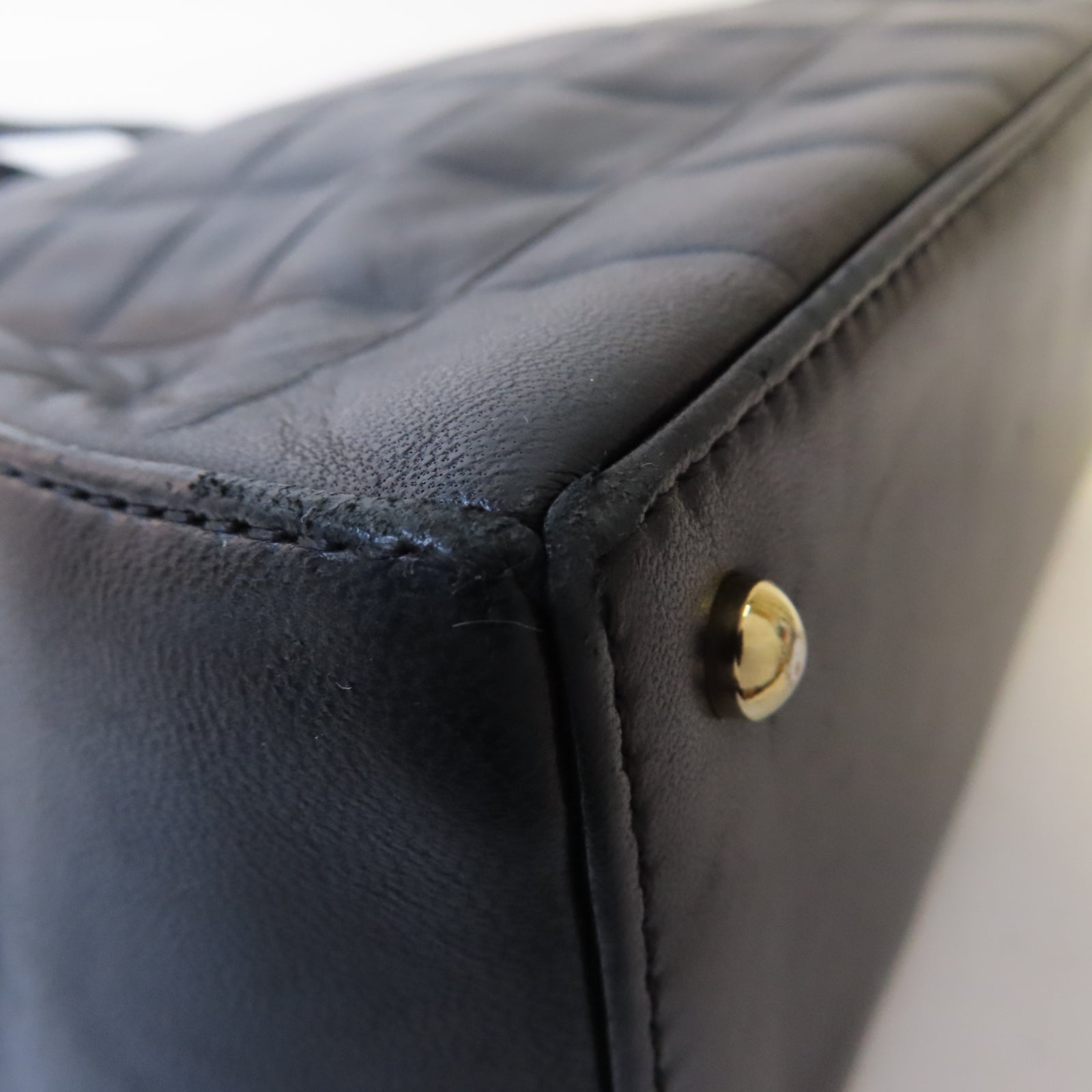 CHANEL 羊皮皮革Shoulder Bag金扣肩背袋黑色