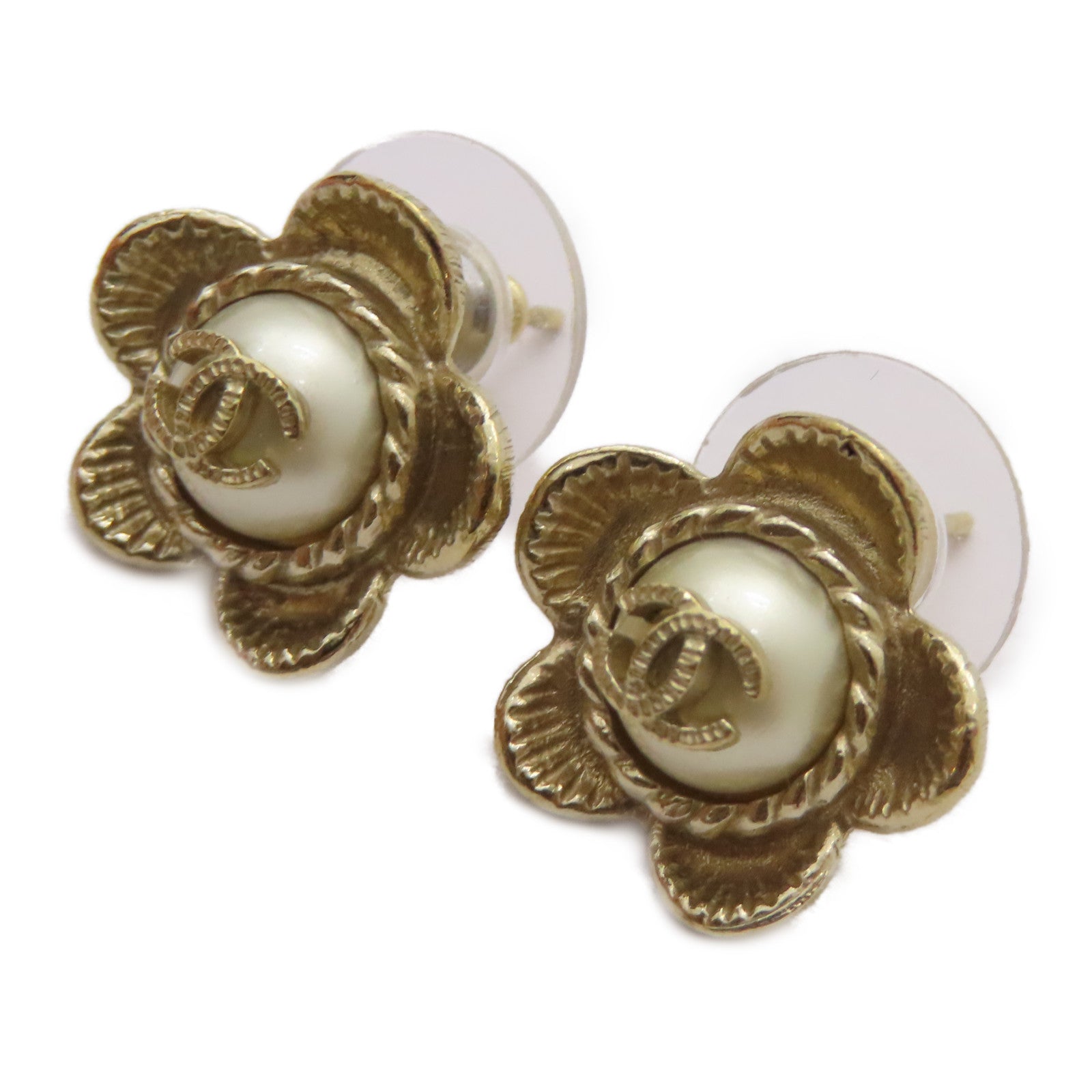 CHANEL 金屬Earrings耳環金色