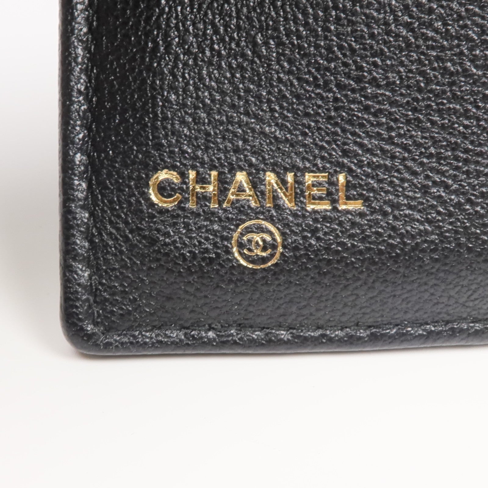 CHANEL 牛皮皮革Wallet金扣錢包