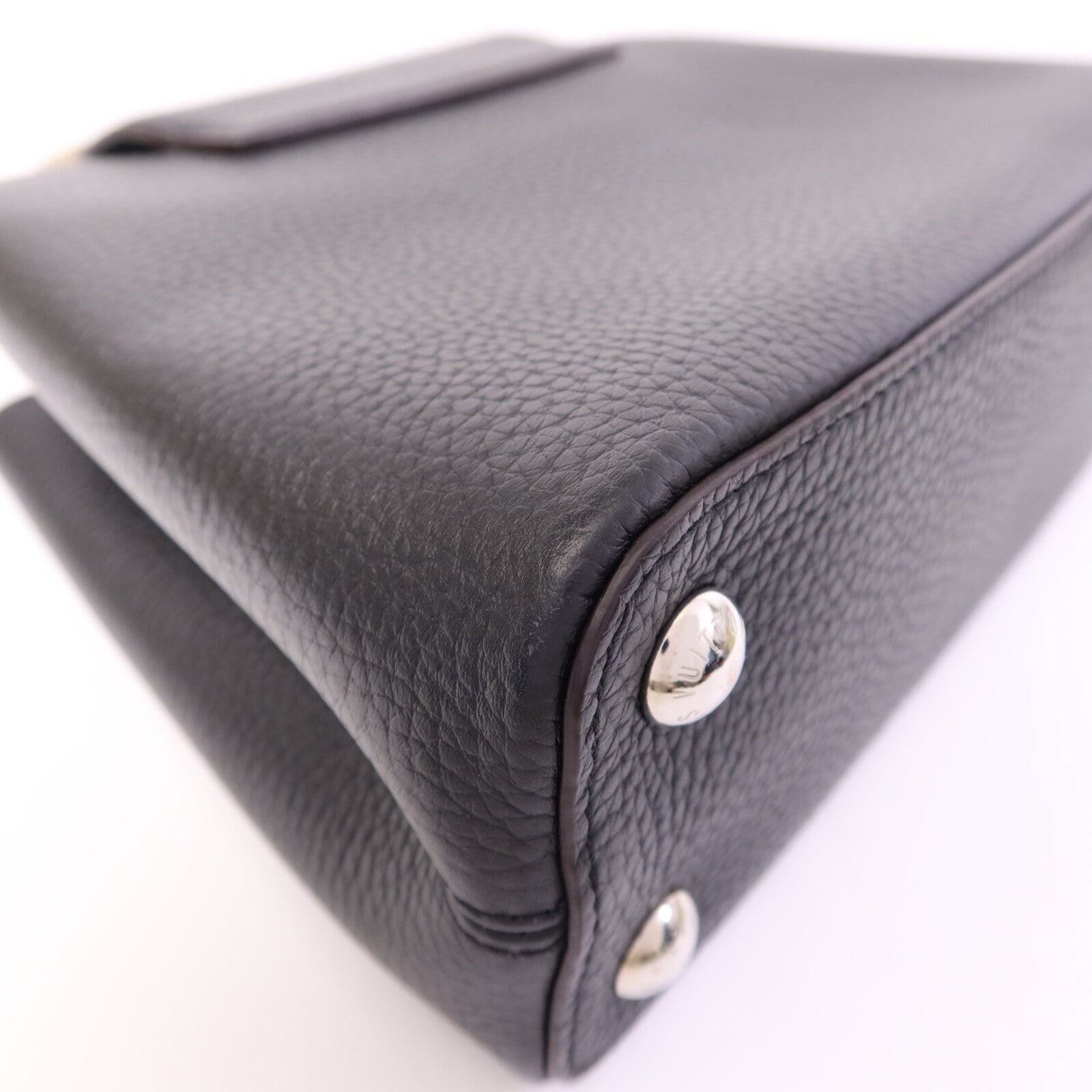 LOUIS VUITTON 【激減優惠】Taurillon/蛇皮皮革Capucines BB銀扣肩背袋