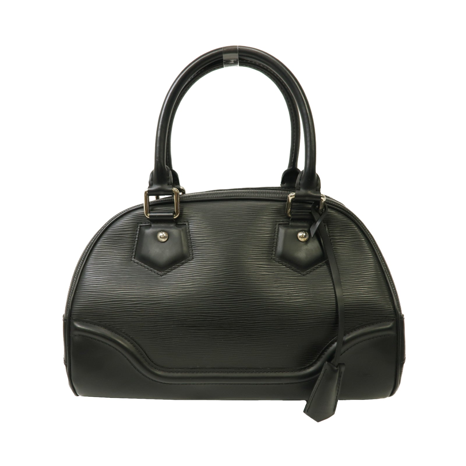 LOUIS VUITTON 【激減優惠】Epi Bowling Montaigne PM銀扣手挽袋黑色